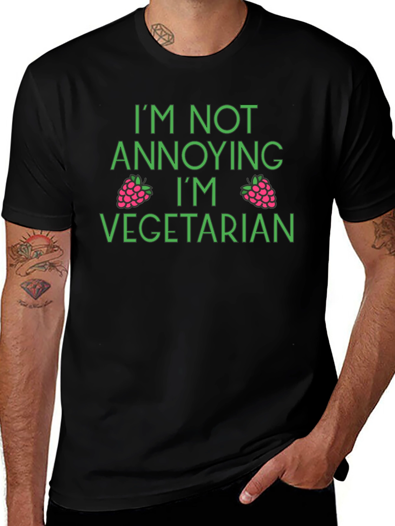 Vegetarian T-Shirt - Im Not Annoying Funny Vegan Tee