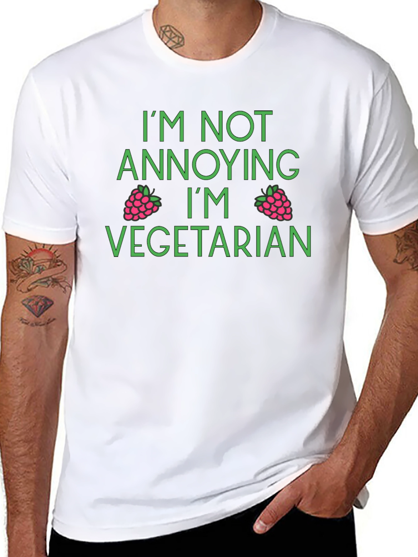 Vegetarian T-Shirt - Im Not Annoying Funny Vegan Tee