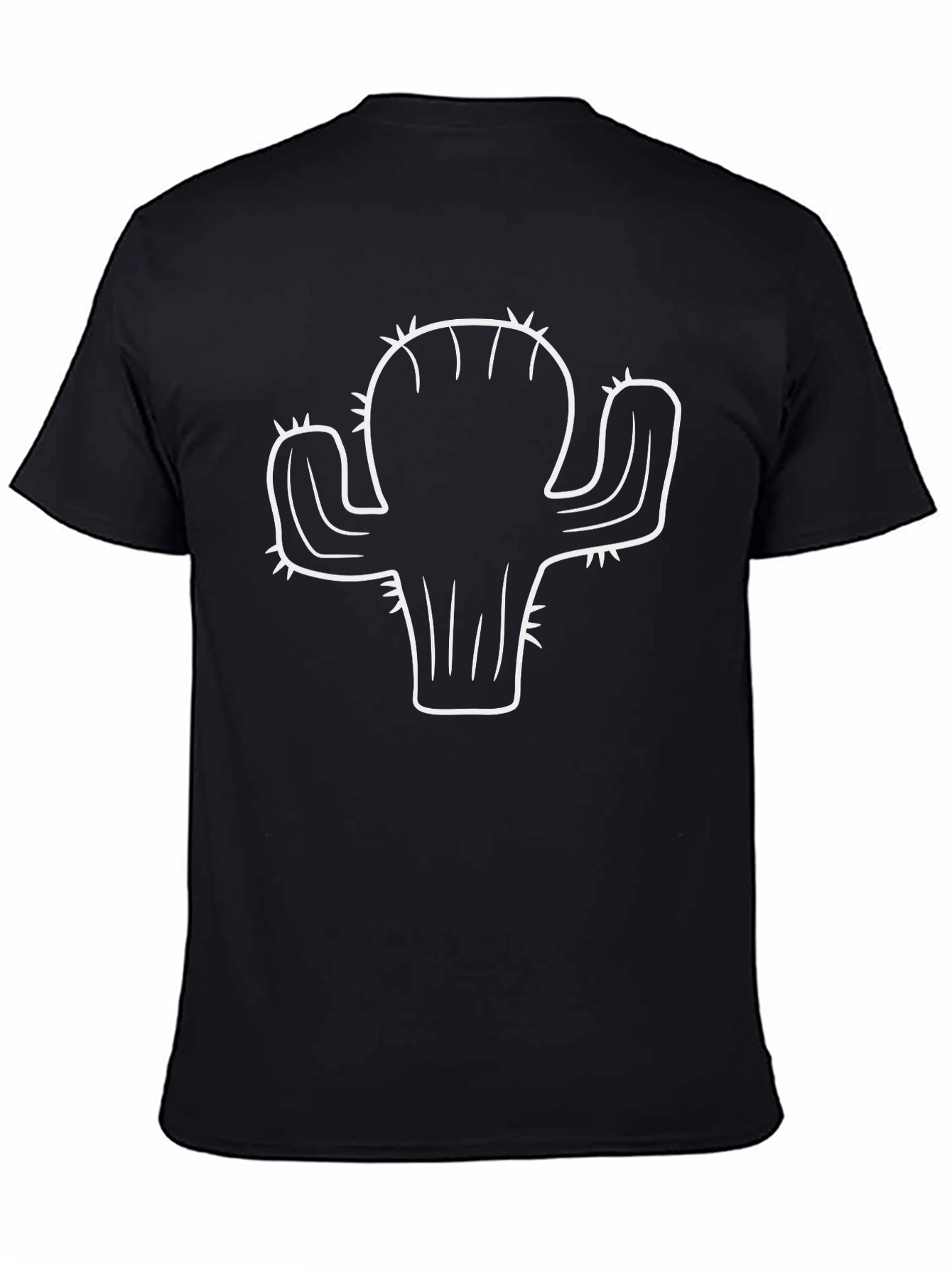 Cactus Graphic Tee - Black Cotton T-Shirt