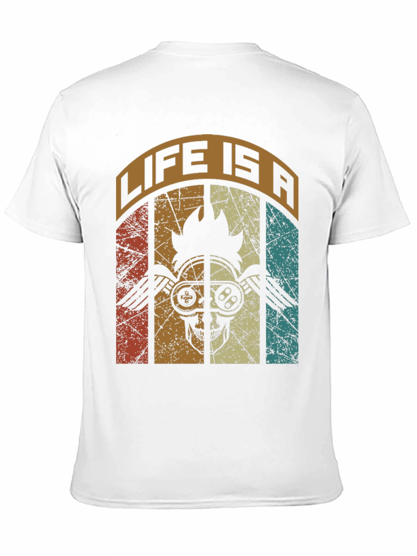 Life is a Game T-Shirt Skull Gamer Graphic Tee