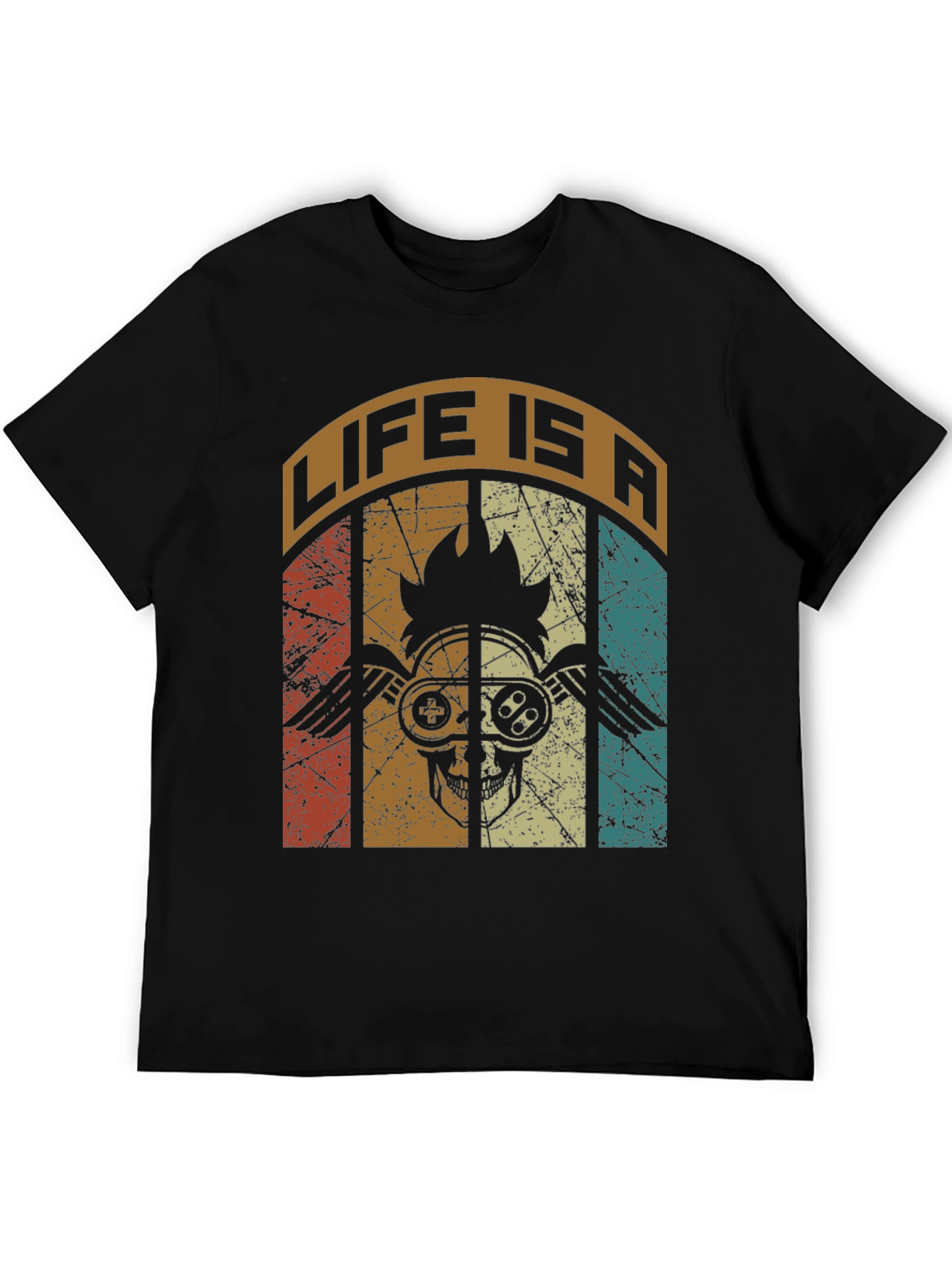 Life is a Game T-Shirt Skull Gamer Graphic Tee