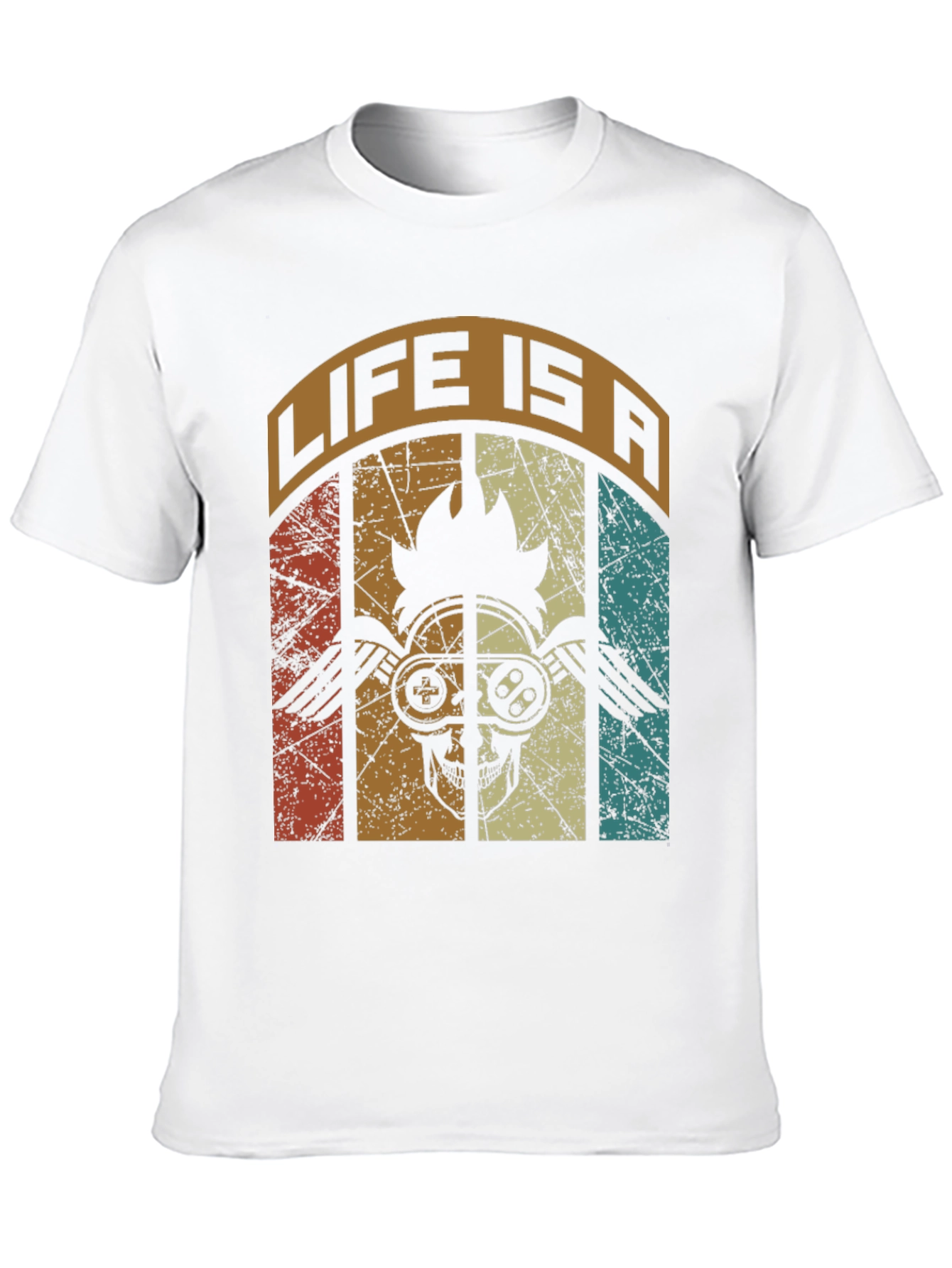 Life is a Game T-Shirt Skull Gamer Graphic Tee
