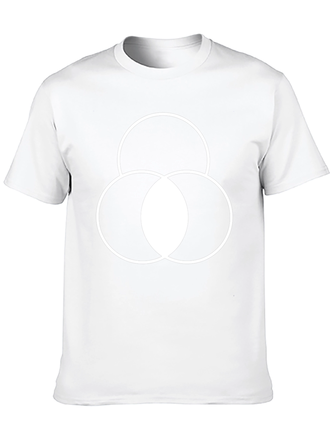 Geometric Circle Graphic Tee - Black Cotton Blend