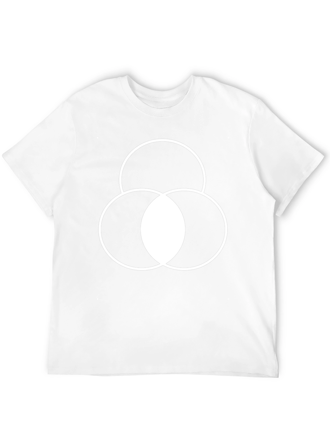 Geometric Circle Graphic Tee - Black Cotton Blend