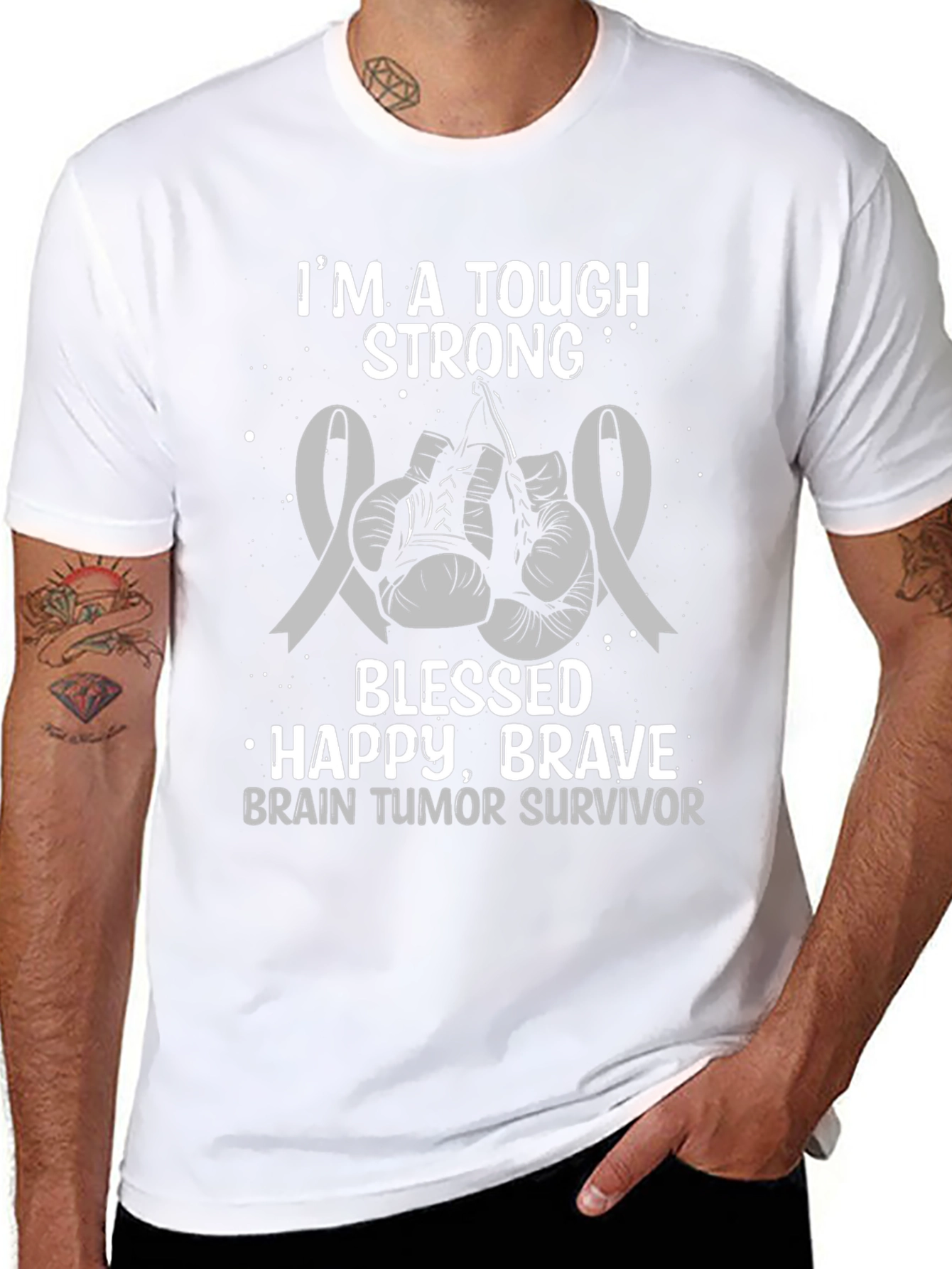 Tough Strong Brain Tumor Survivor T-Shirt