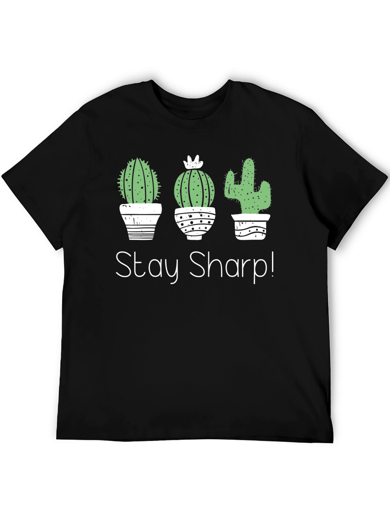 Stay Sharp Cactus T-Shirt - Unisex Black Cotton Tee