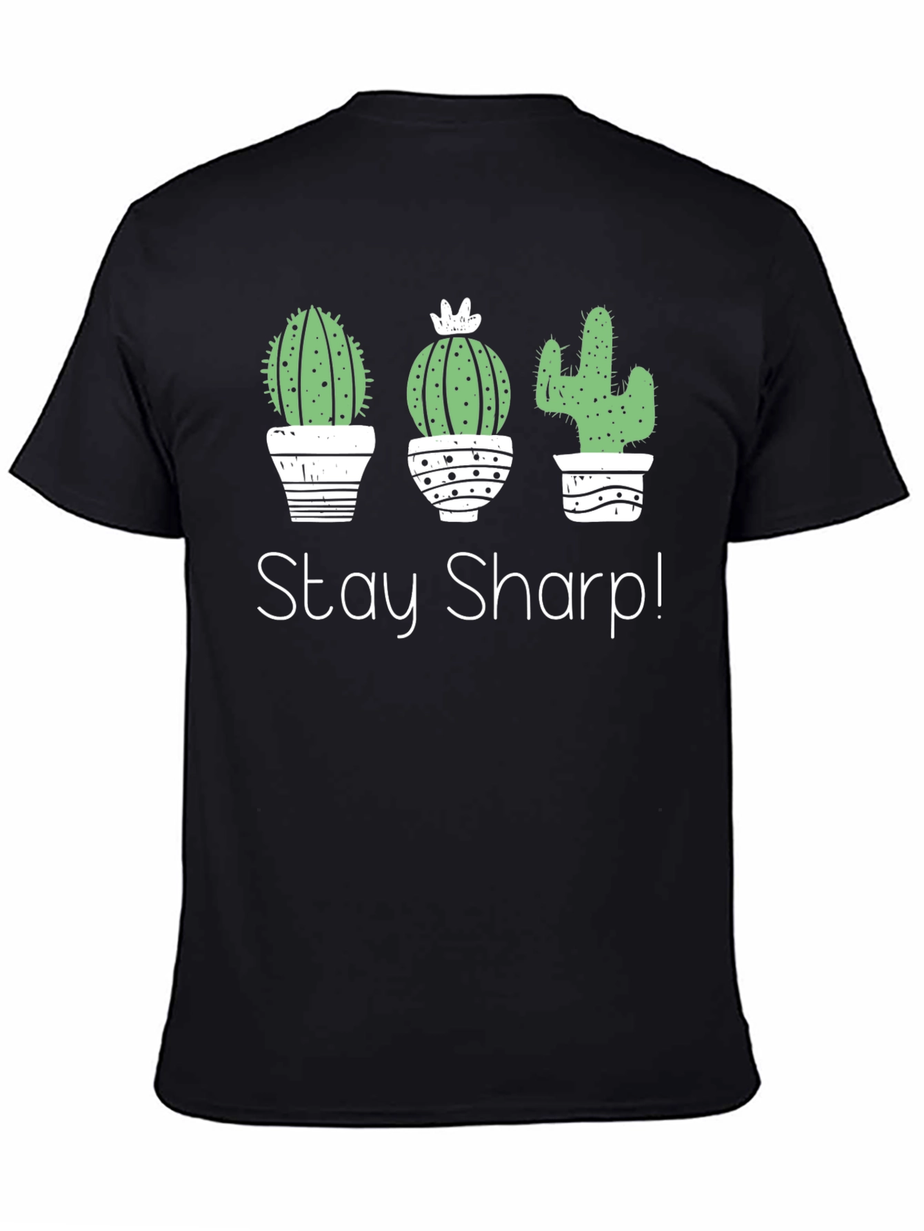 Stay Sharp Cactus T-Shirt - Unisex Black Cotton Tee