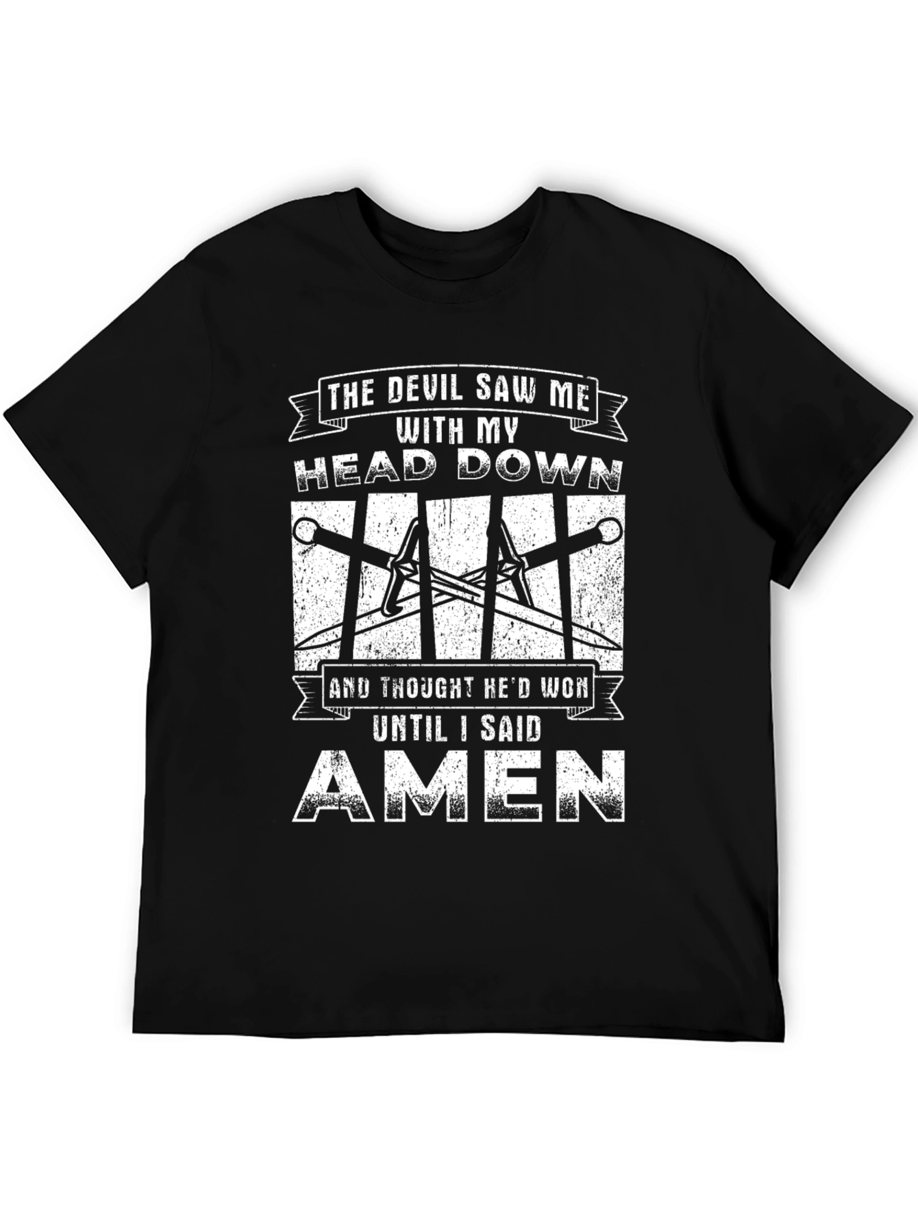 The Devil Saw Me Amen T-Shirt - Black