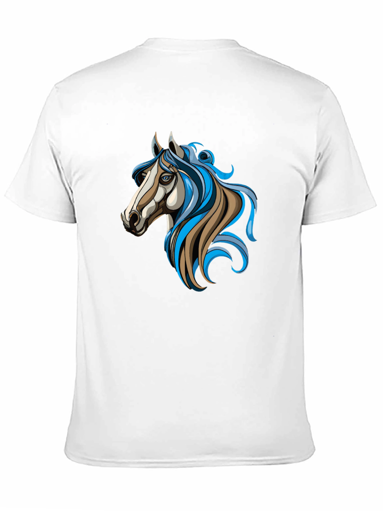 Horse Graphic Black Tee - Unique Artistic Design