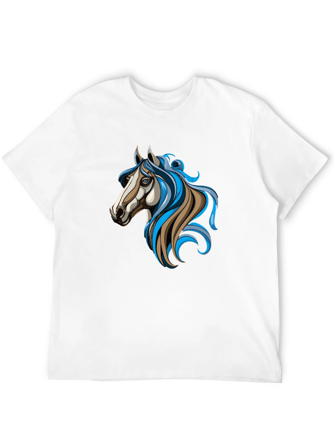 Horse Graphic Black Tee - Unique Artistic Design