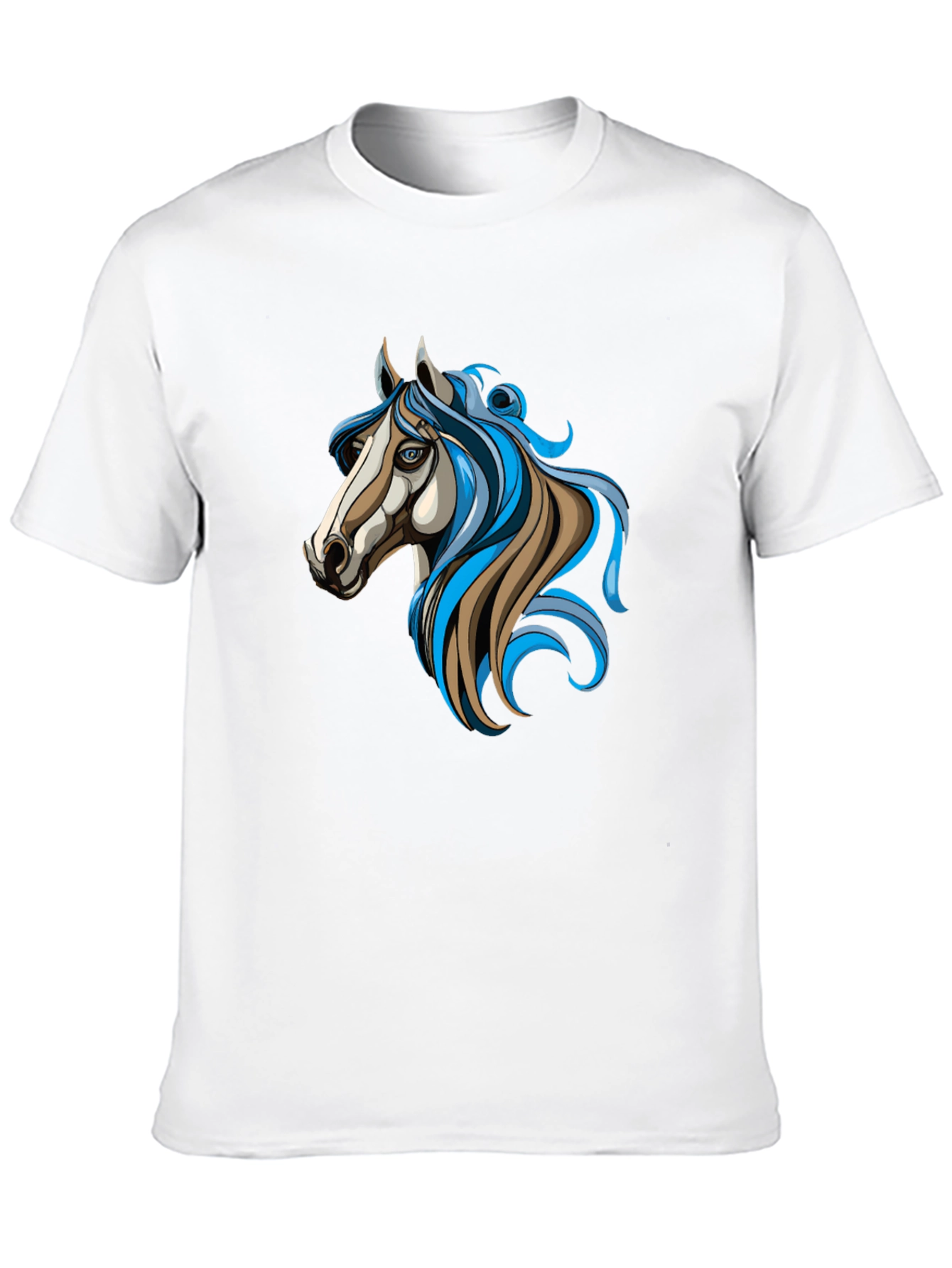 Horse Graphic Black Tee - Unique Artistic Design