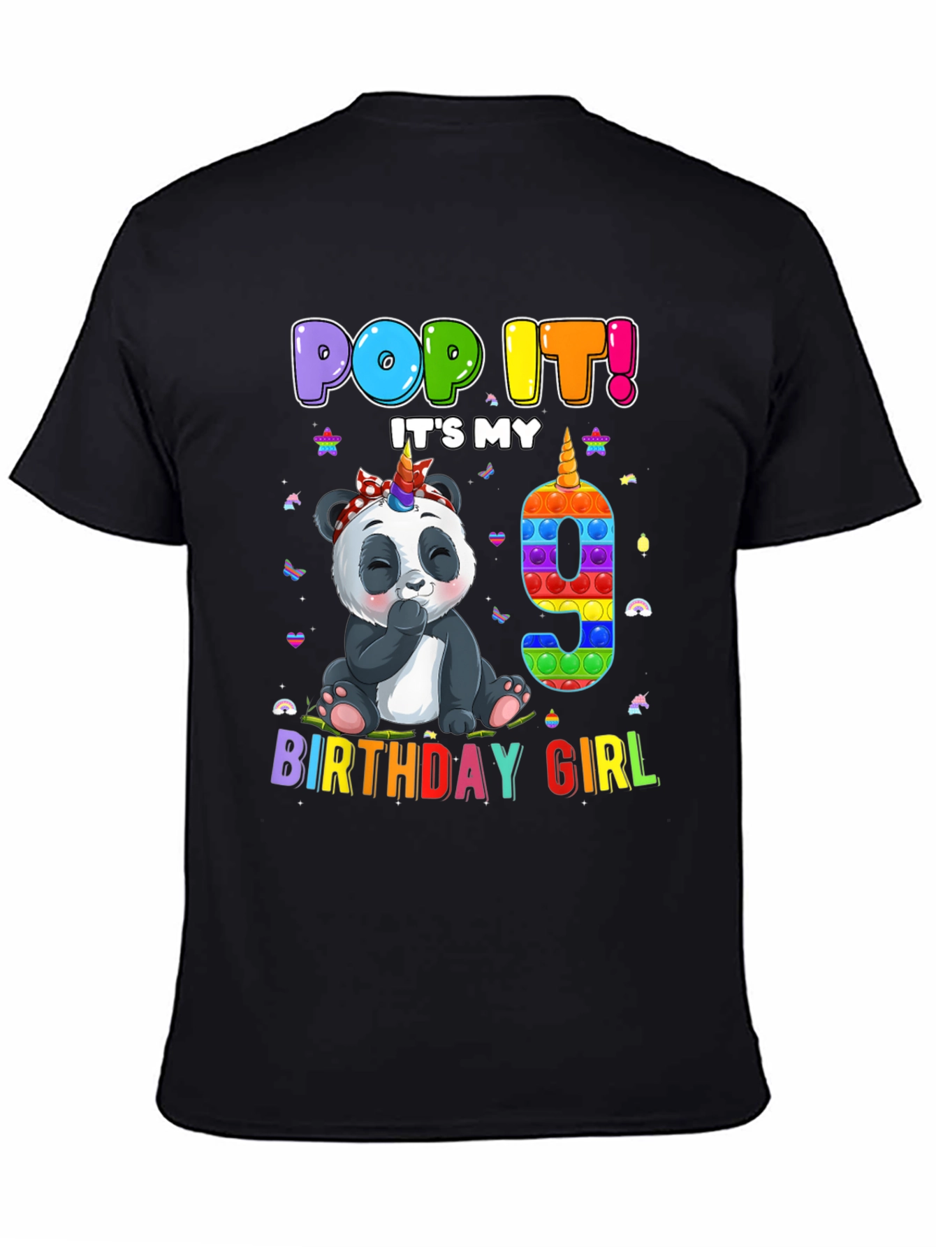 Pop It Birthday Girl 9 T-Shirt