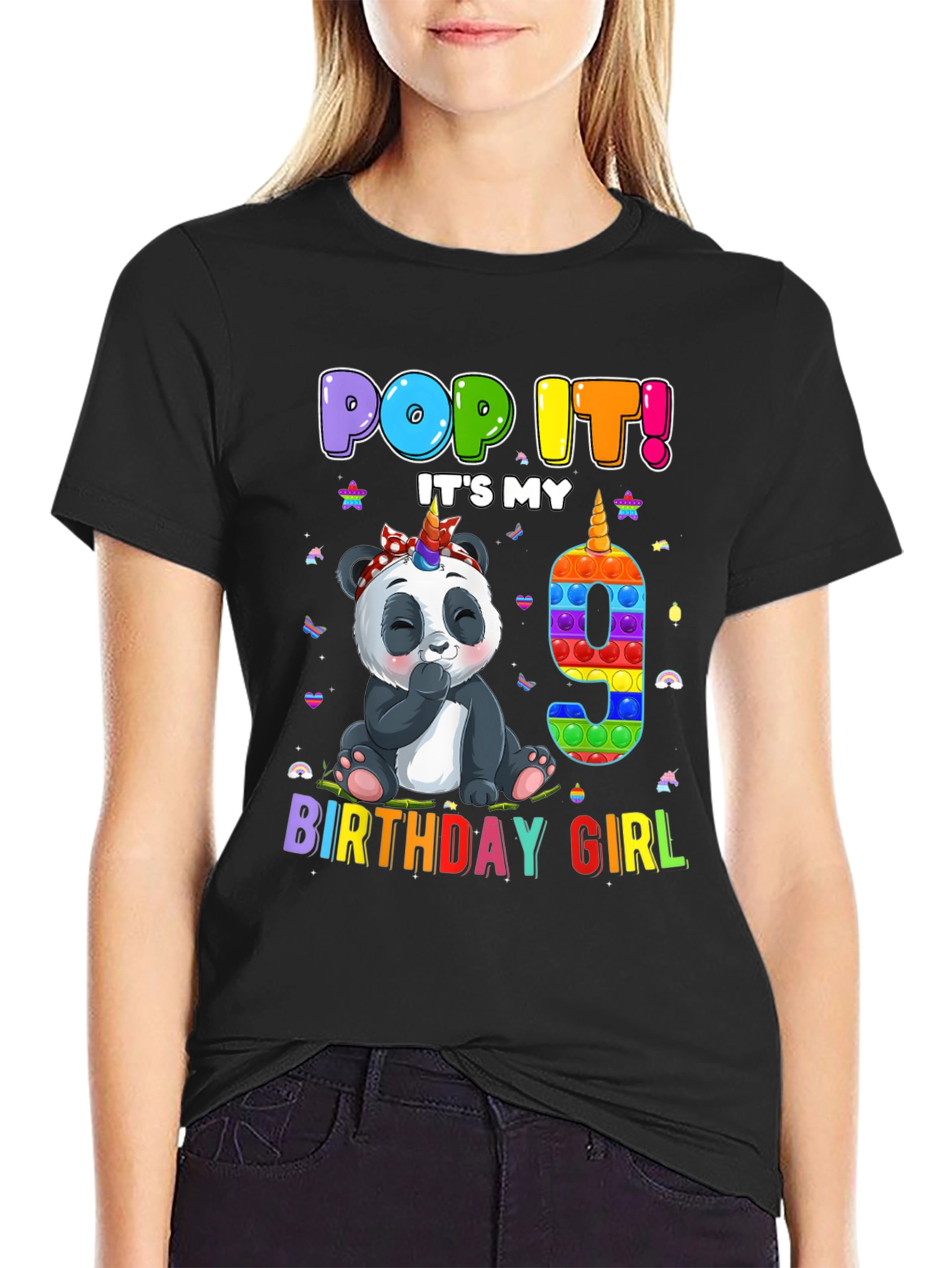 Pop It Birthday Girl 9 T-Shirt