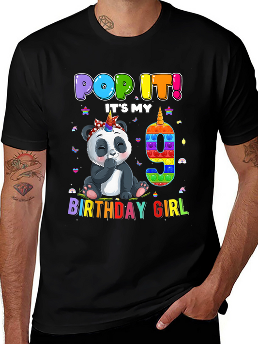 Pop It Birthday Girl 9 T-Shirt