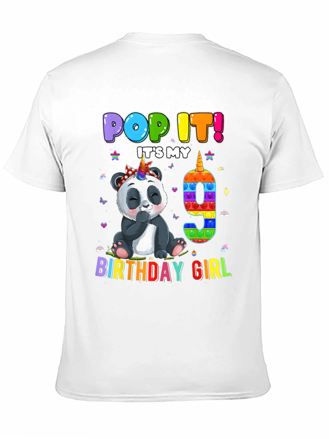 Pop It Birthday Girl 9 T-Shirt