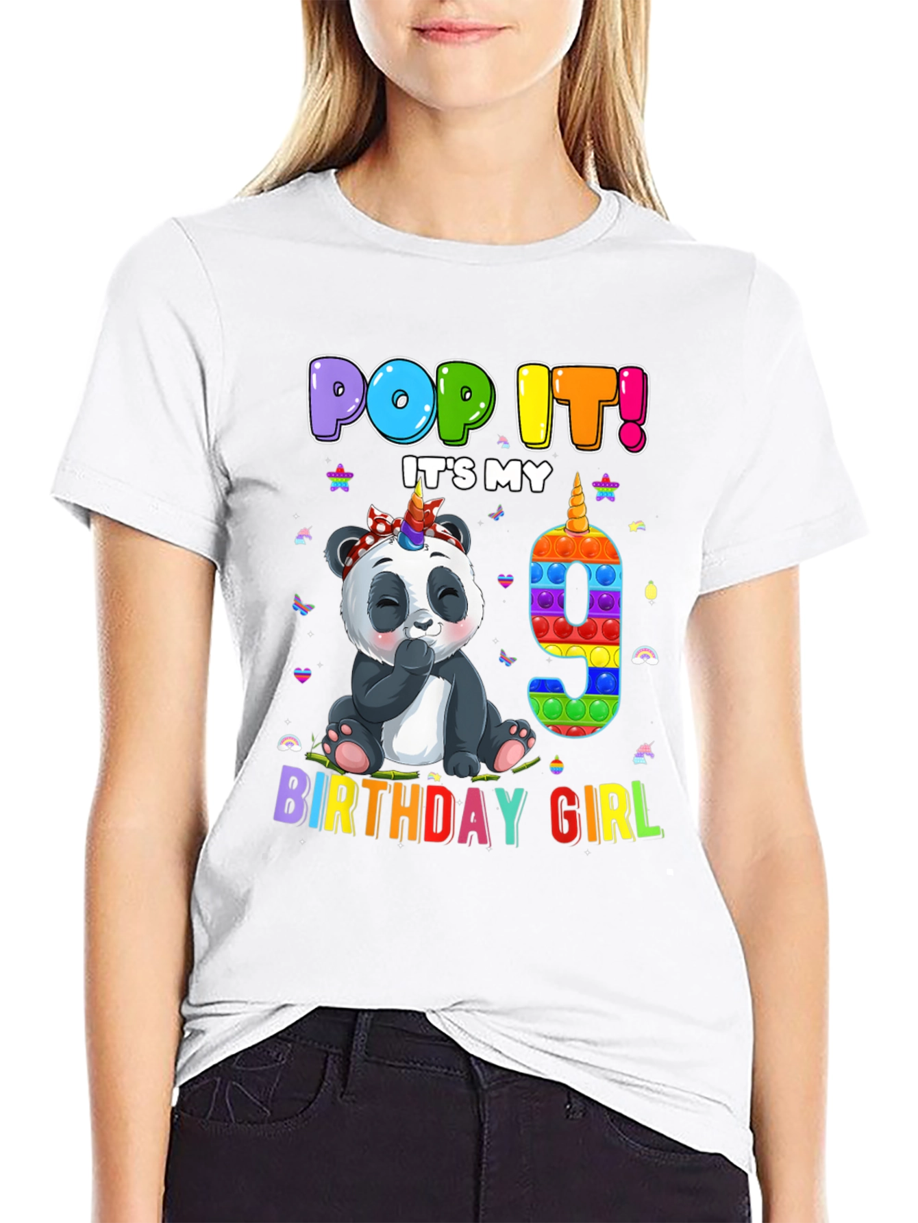 Pop It Birthday Girl 9 T-Shirt