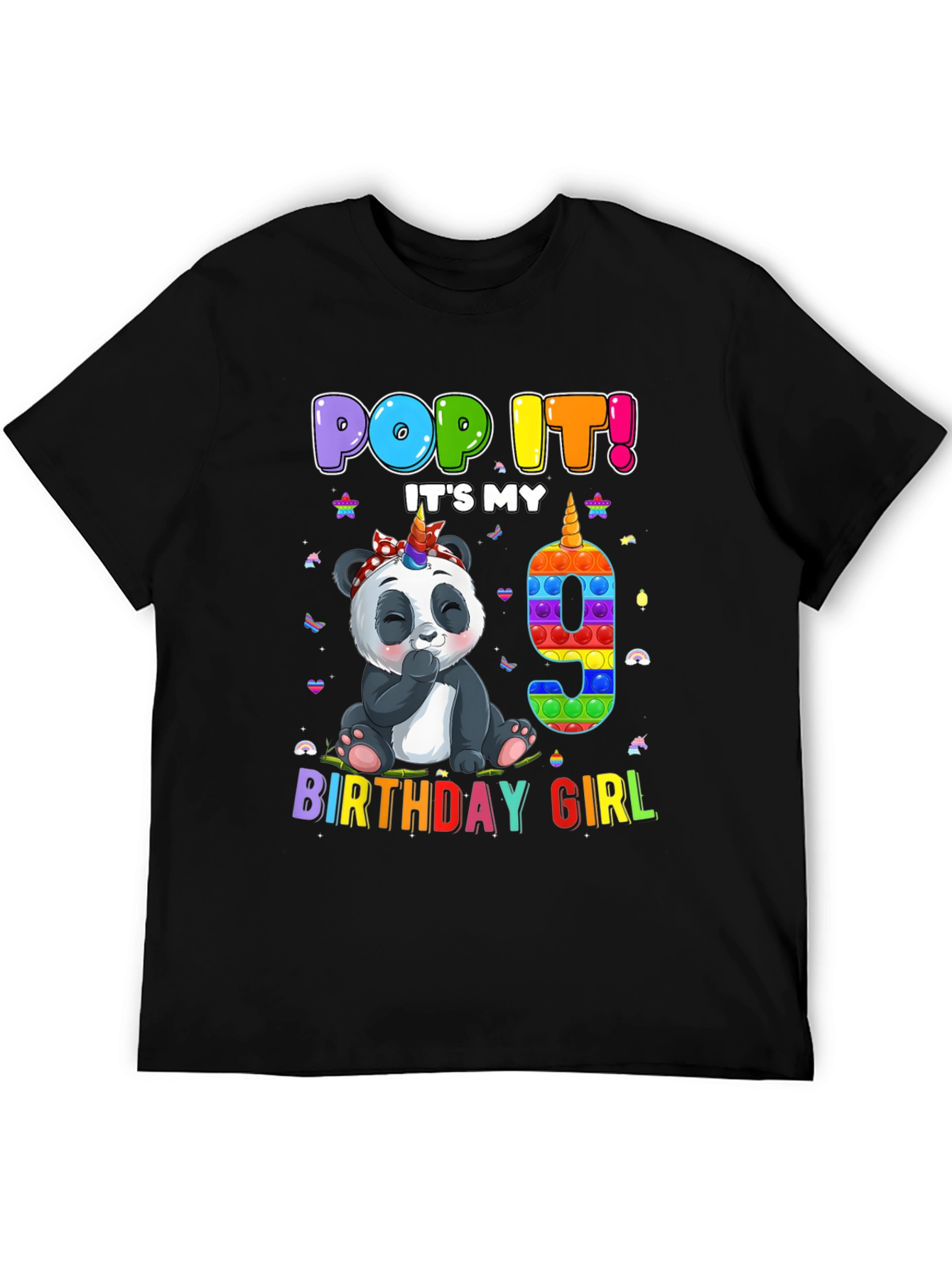 Pop It Birthday Girl 9 T-Shirt