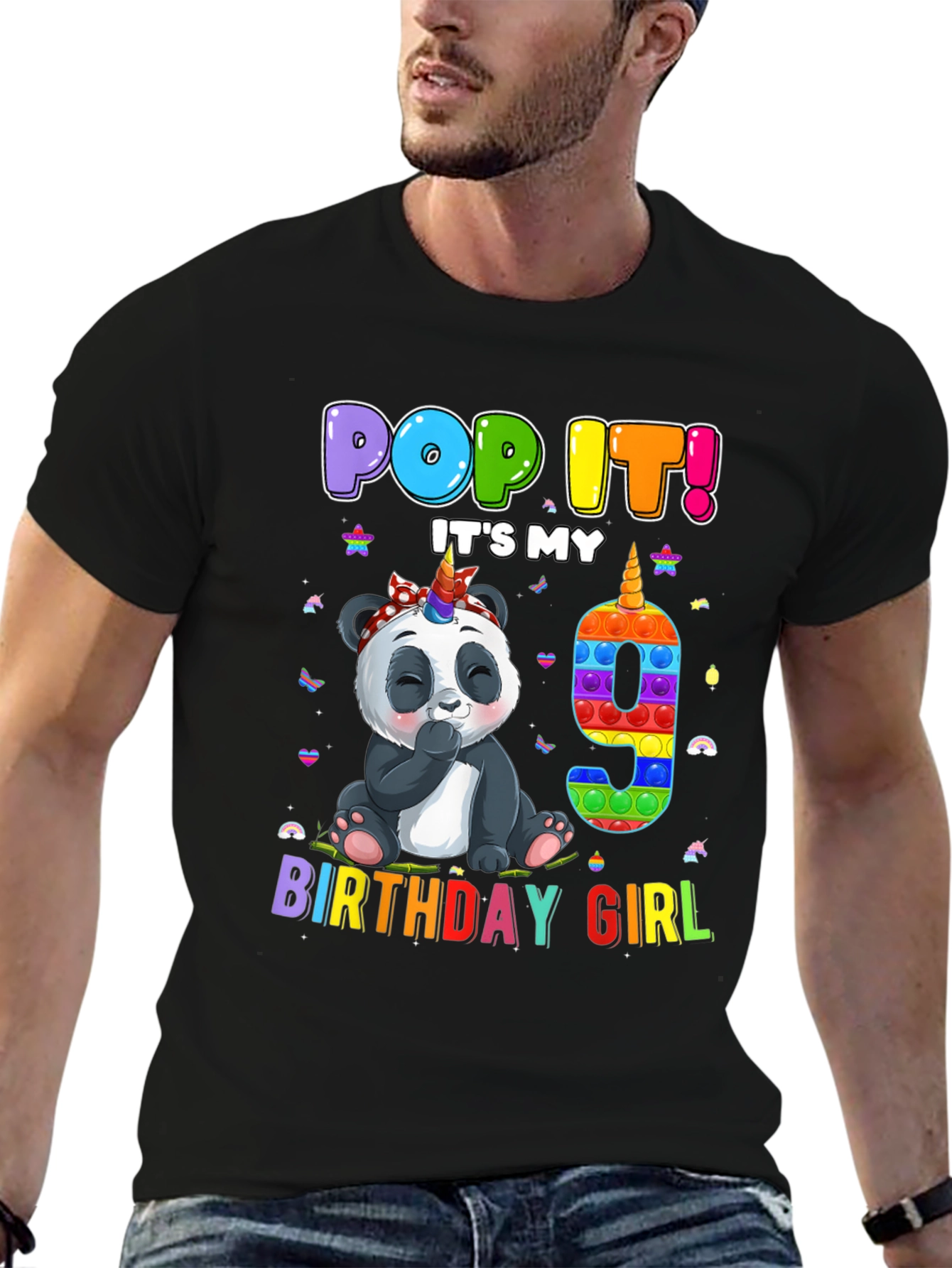 Pop It Birthday Girl 9 T-Shirt