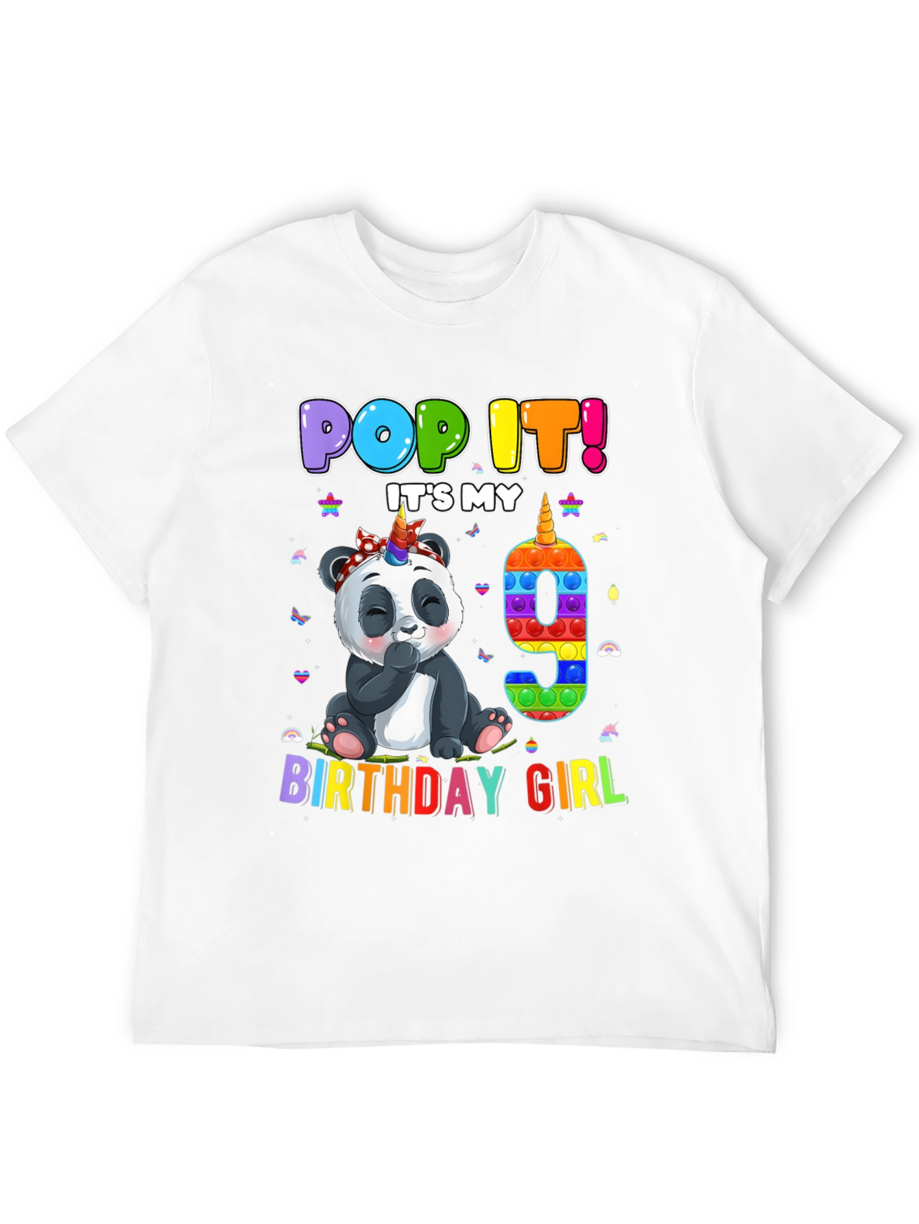 Pop It Birthday Girl 9 T-Shirt