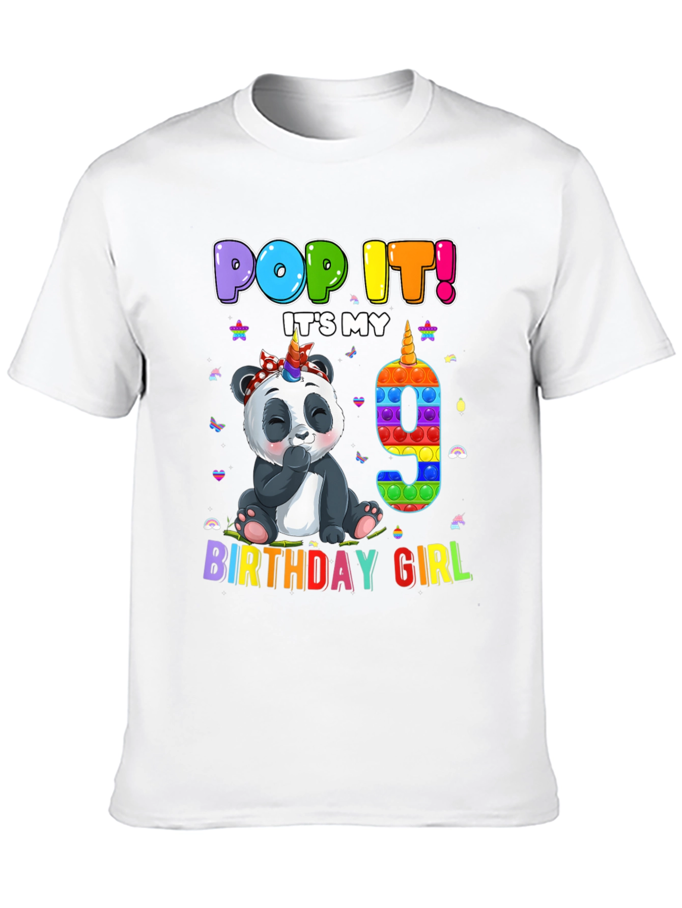 Pop It Birthday Girl 9 T-Shirt
