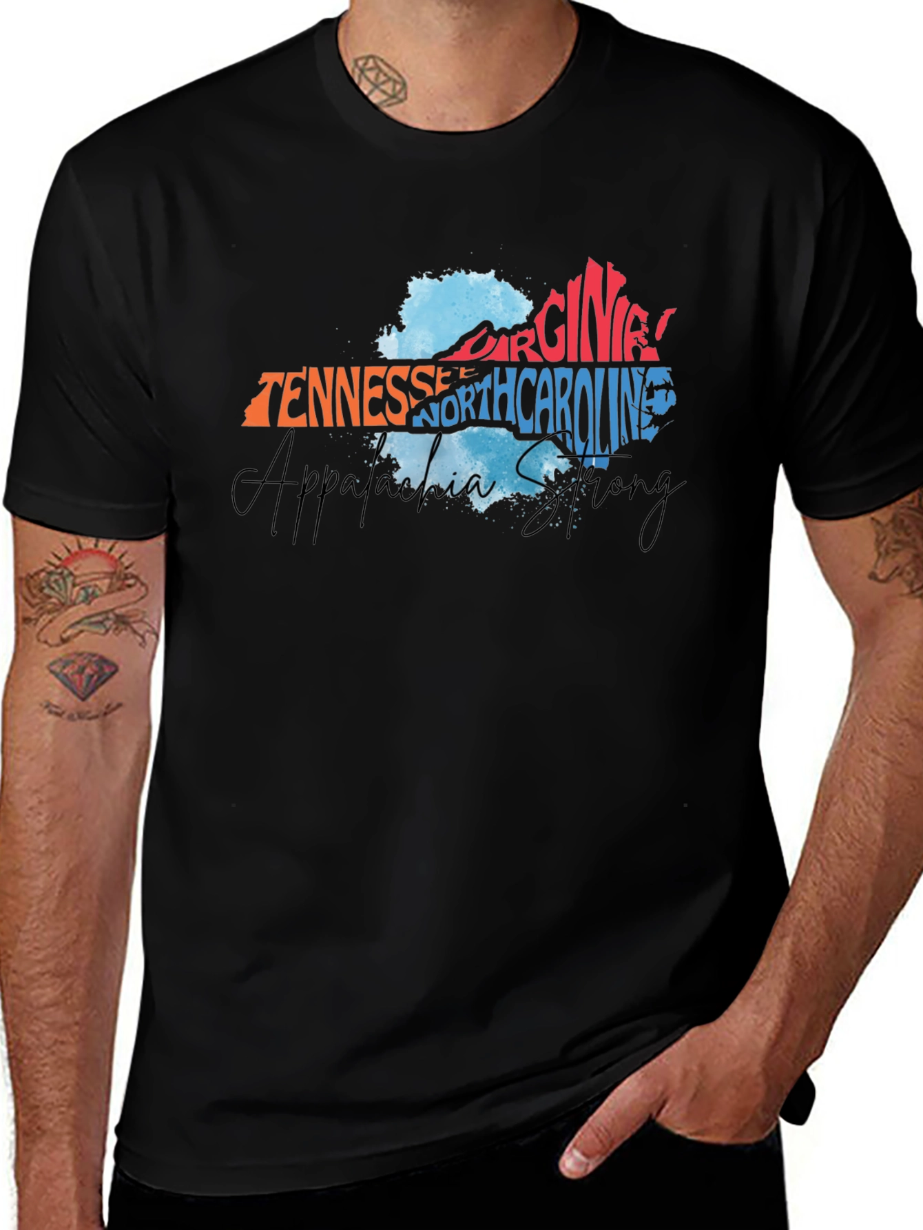 Appalachia Strong State Names T-Shirt