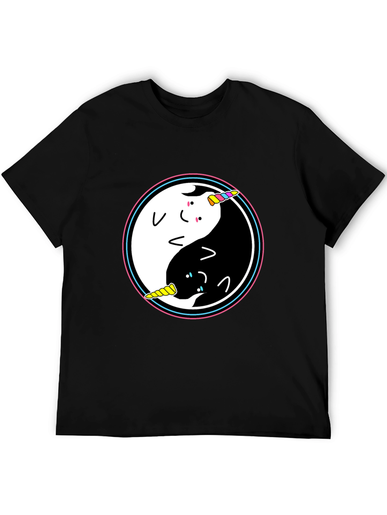 Yin Yang Unicorn Graphic T-Shirt