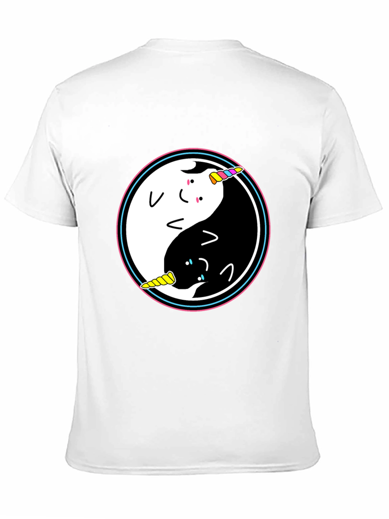 Yin Yang Unicorn Graphic T-Shirt