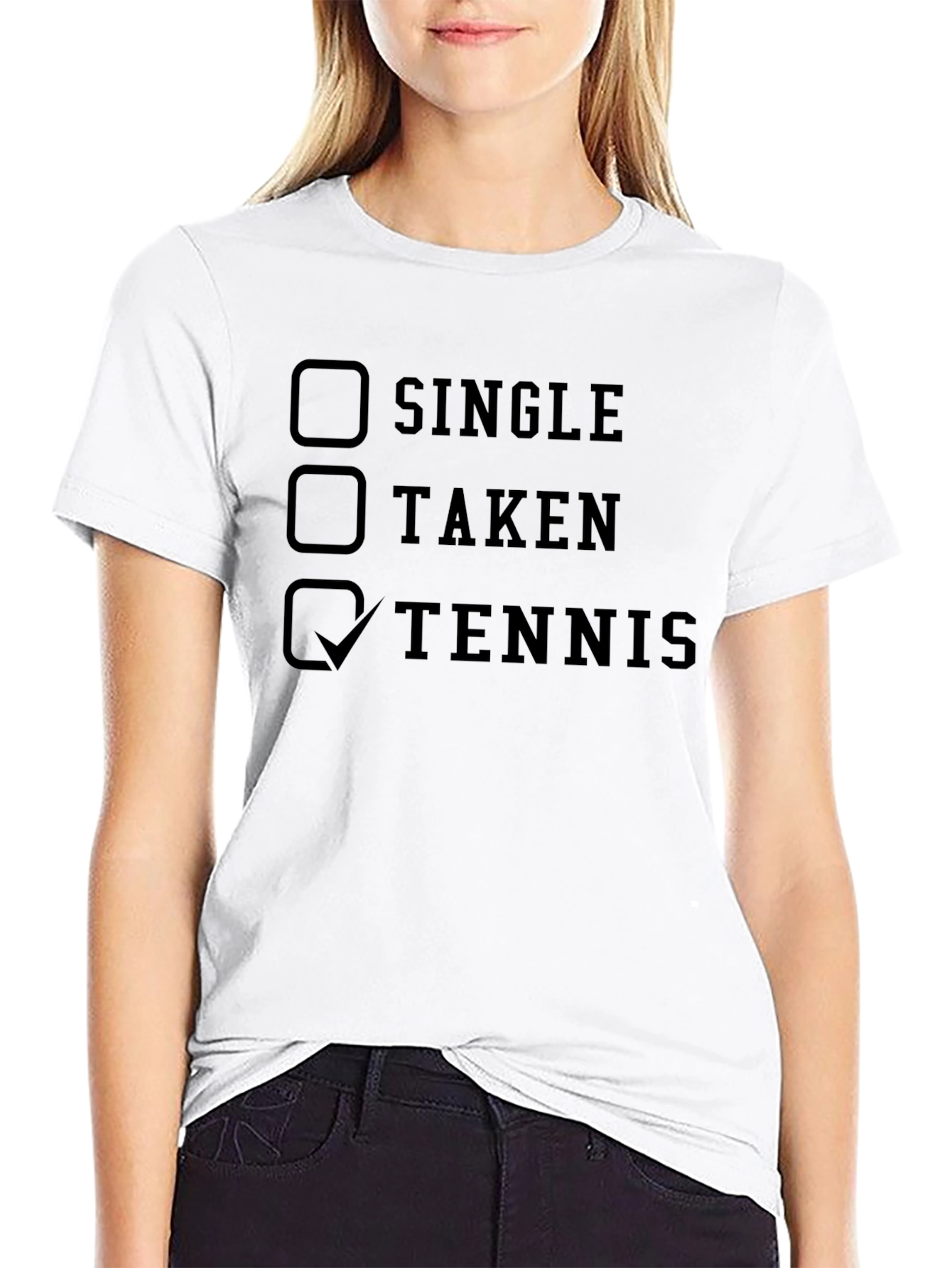 Tennis T-Shirt: Single Taken Tennis Choice