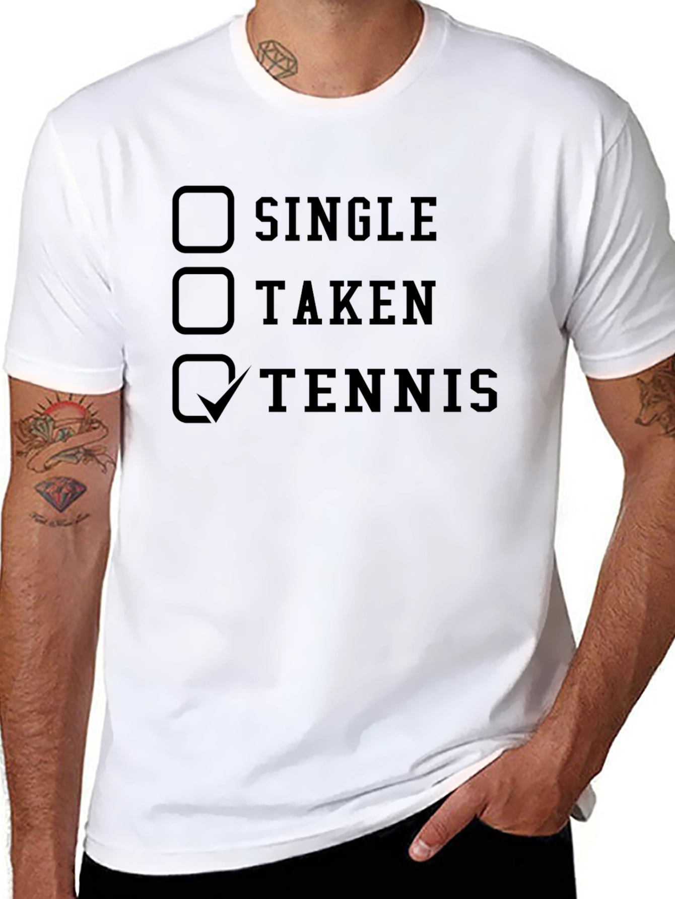 Tennis T-Shirt: Single Taken Tennis Choice