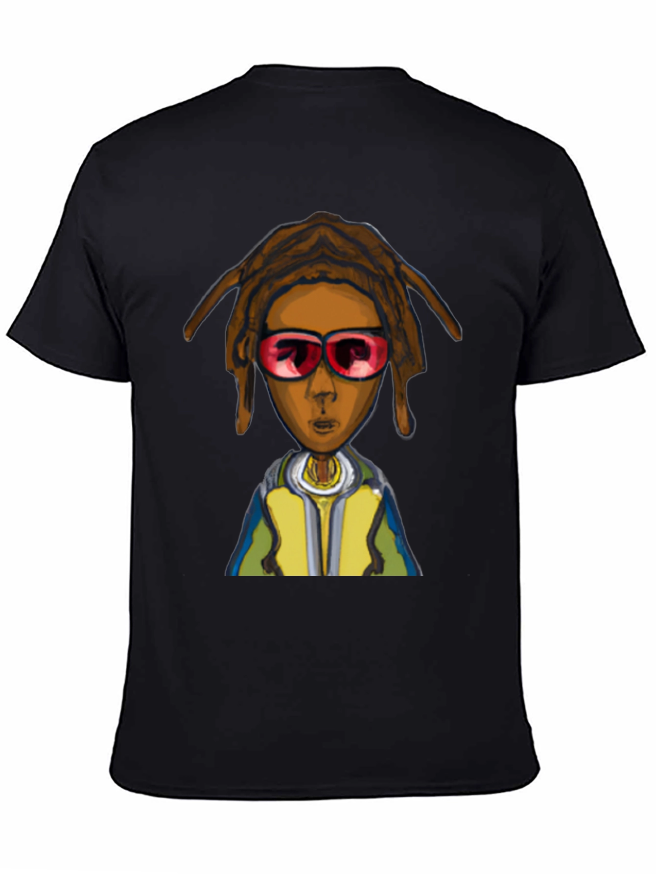 Cartoon Character Graphic Black Tee