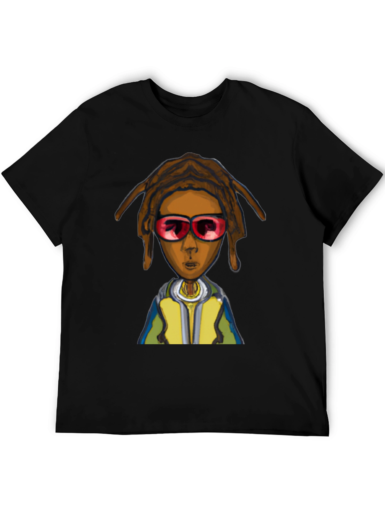Cartoon Character Graphic Black Tee