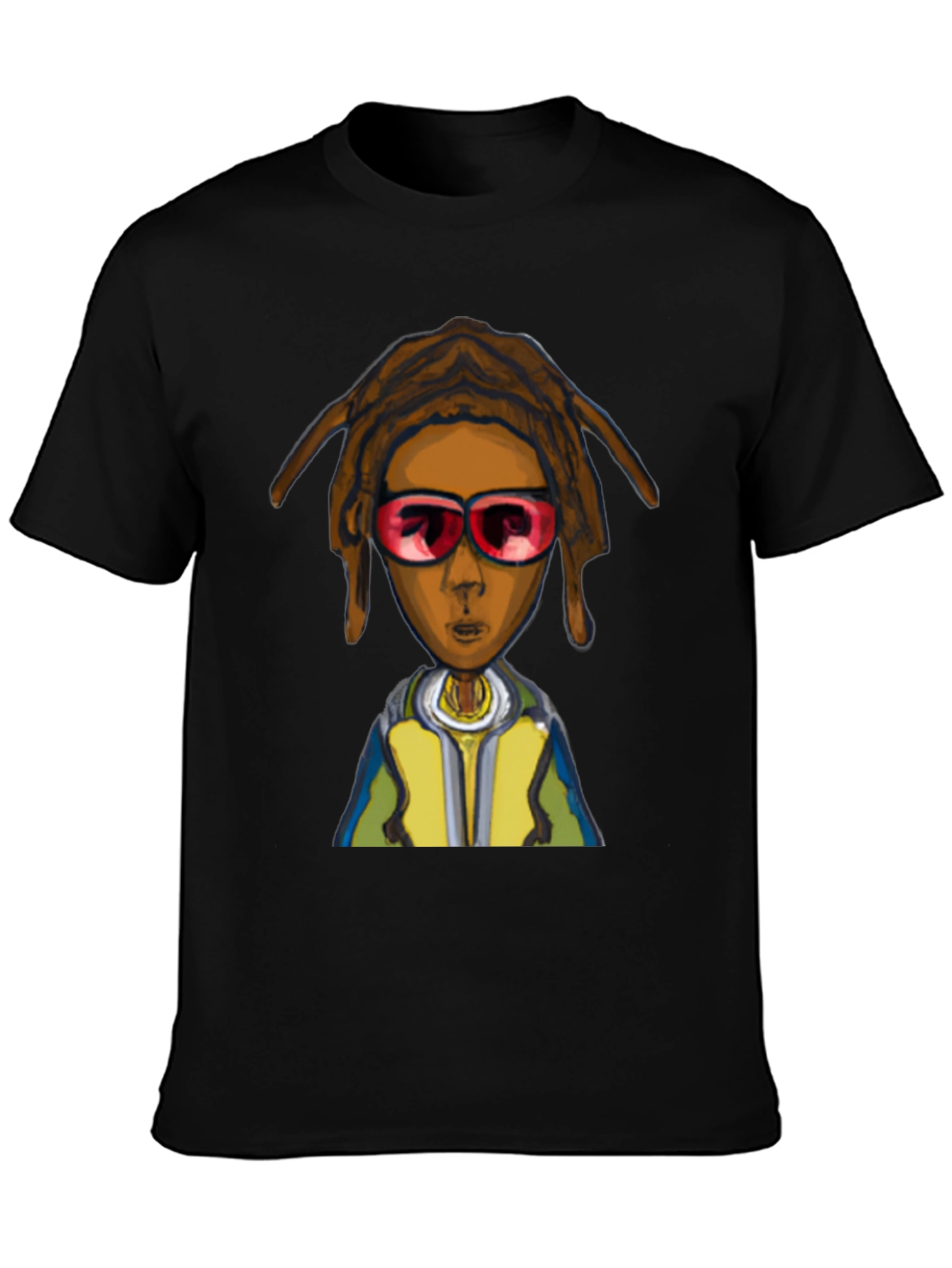 Cartoon Character Graphic Black Tee