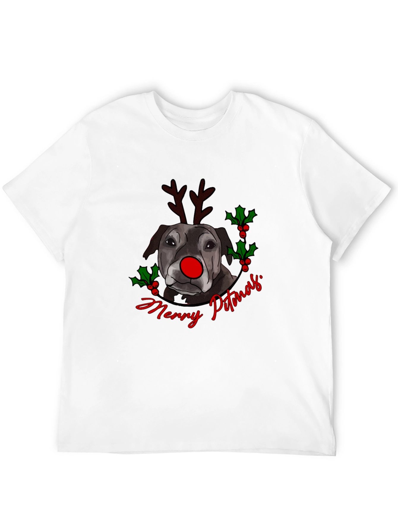 Merry Pitmas Dog Christmas T-Shirt