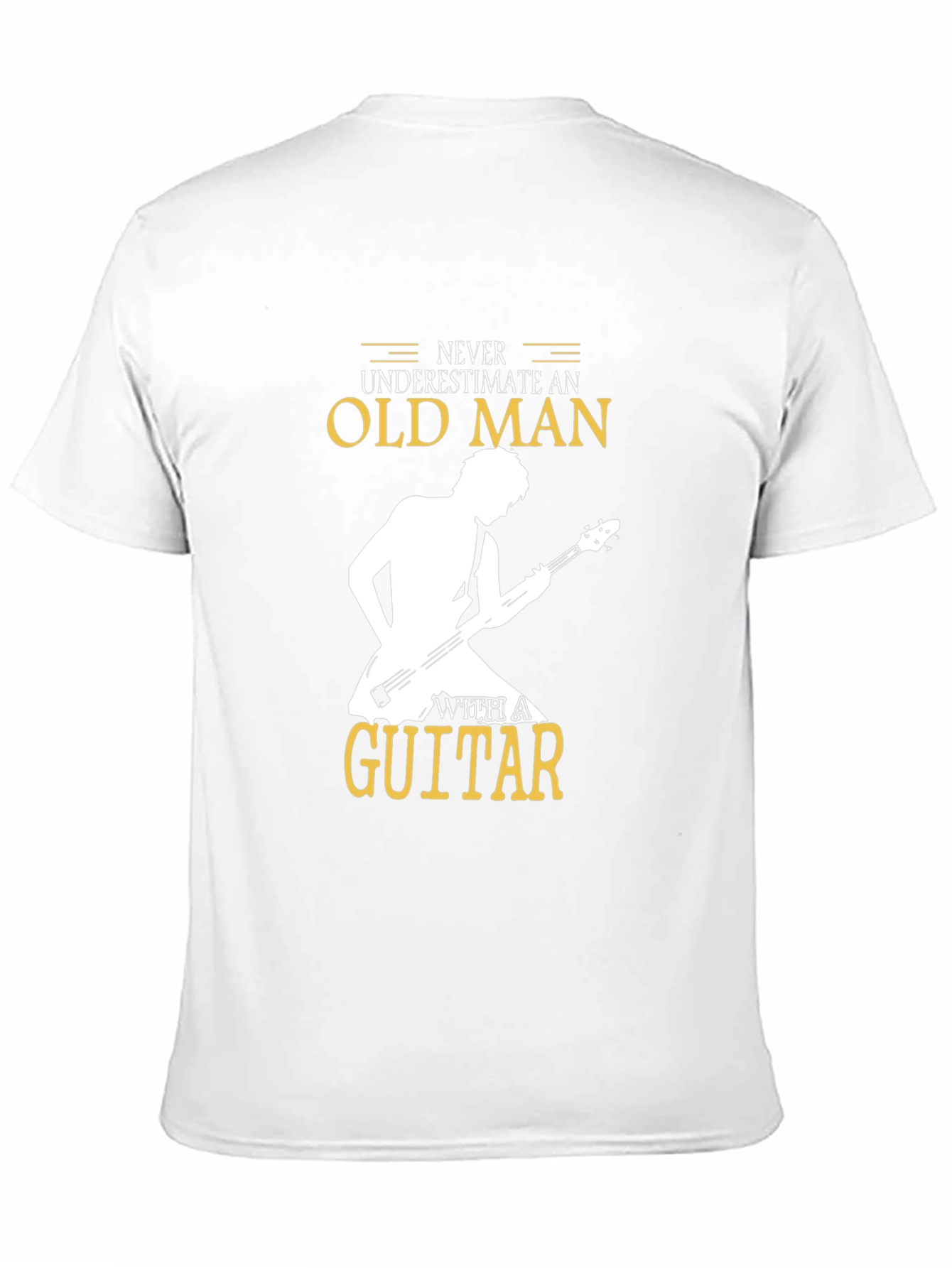 Never Underestimate Old Man Guitar T-Shirt