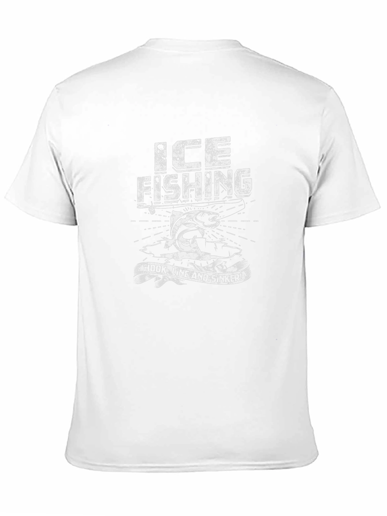 Ice Fishing Hook Line and Sinker T-Shirt