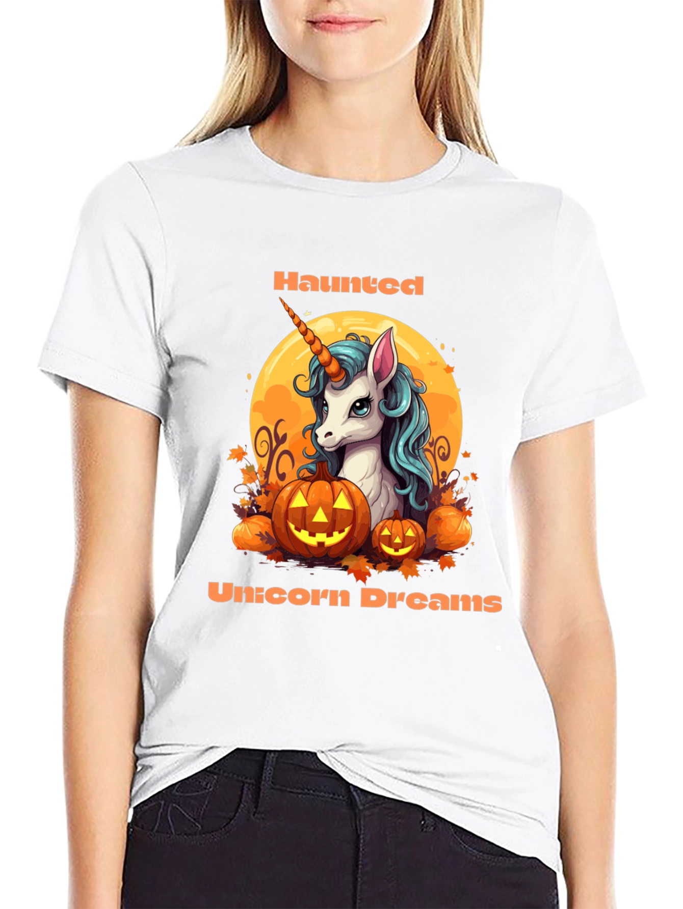 Haunted Unicorn Dreams Halloween T-Shirt