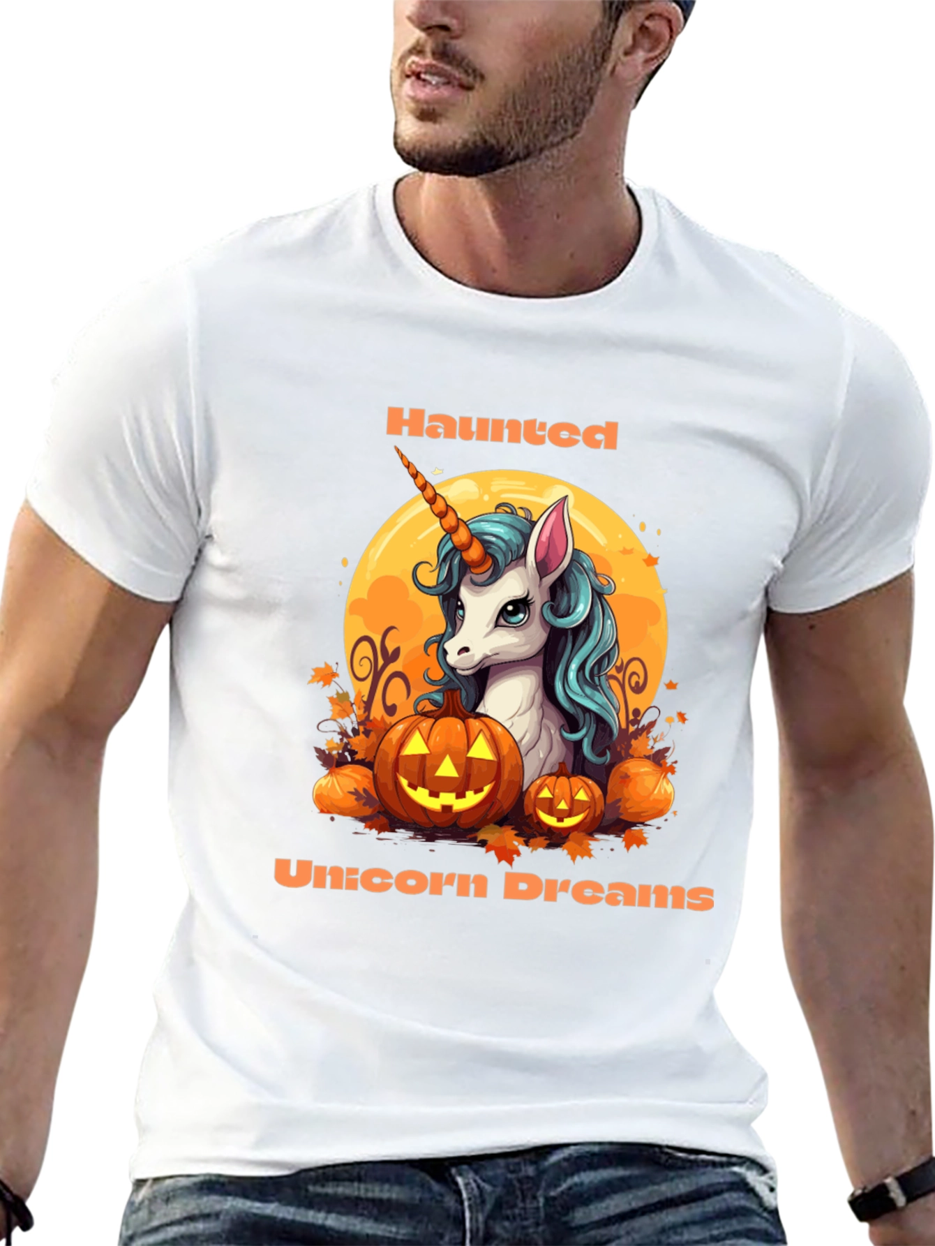 Haunted Unicorn Dreams Halloween T-Shirt