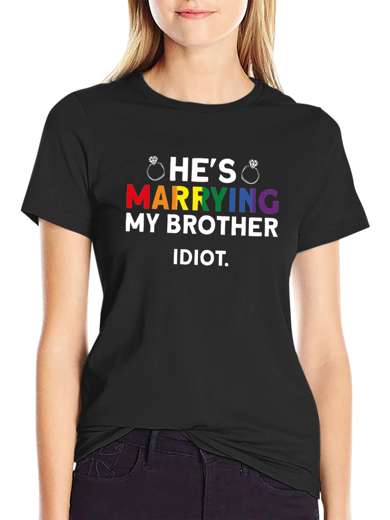 Hes Marrying My Brother Idiot LGBTQ Pride T-Shirt