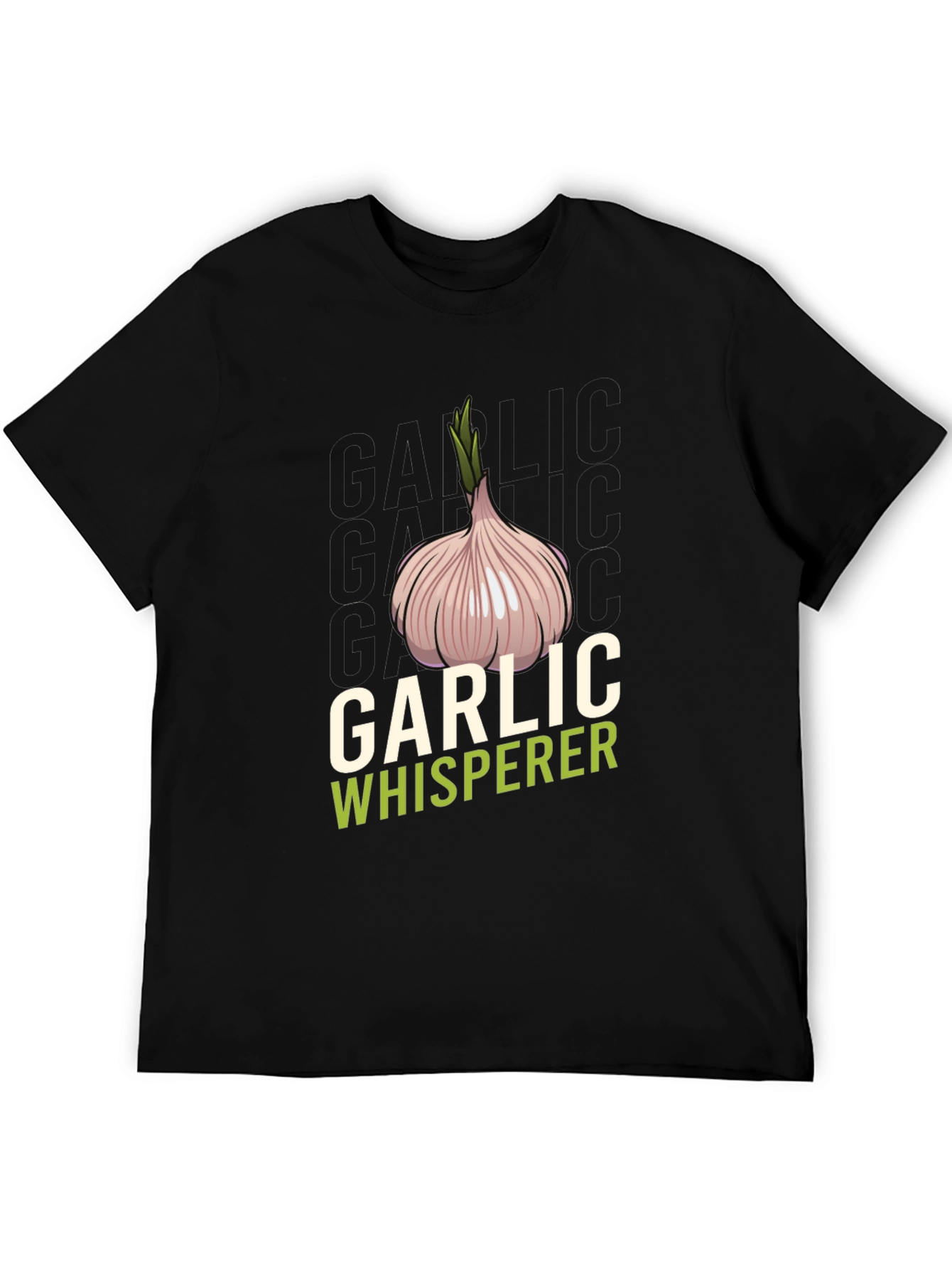 Garlic Whisperer Graphic Tee - Black Cotton Shirt