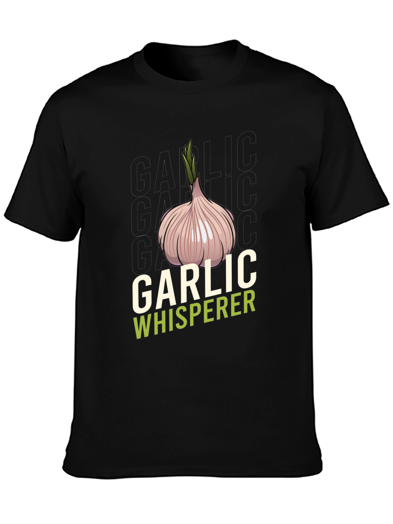 Garlic Whisperer Graphic Tee - Black Cotton Shirt