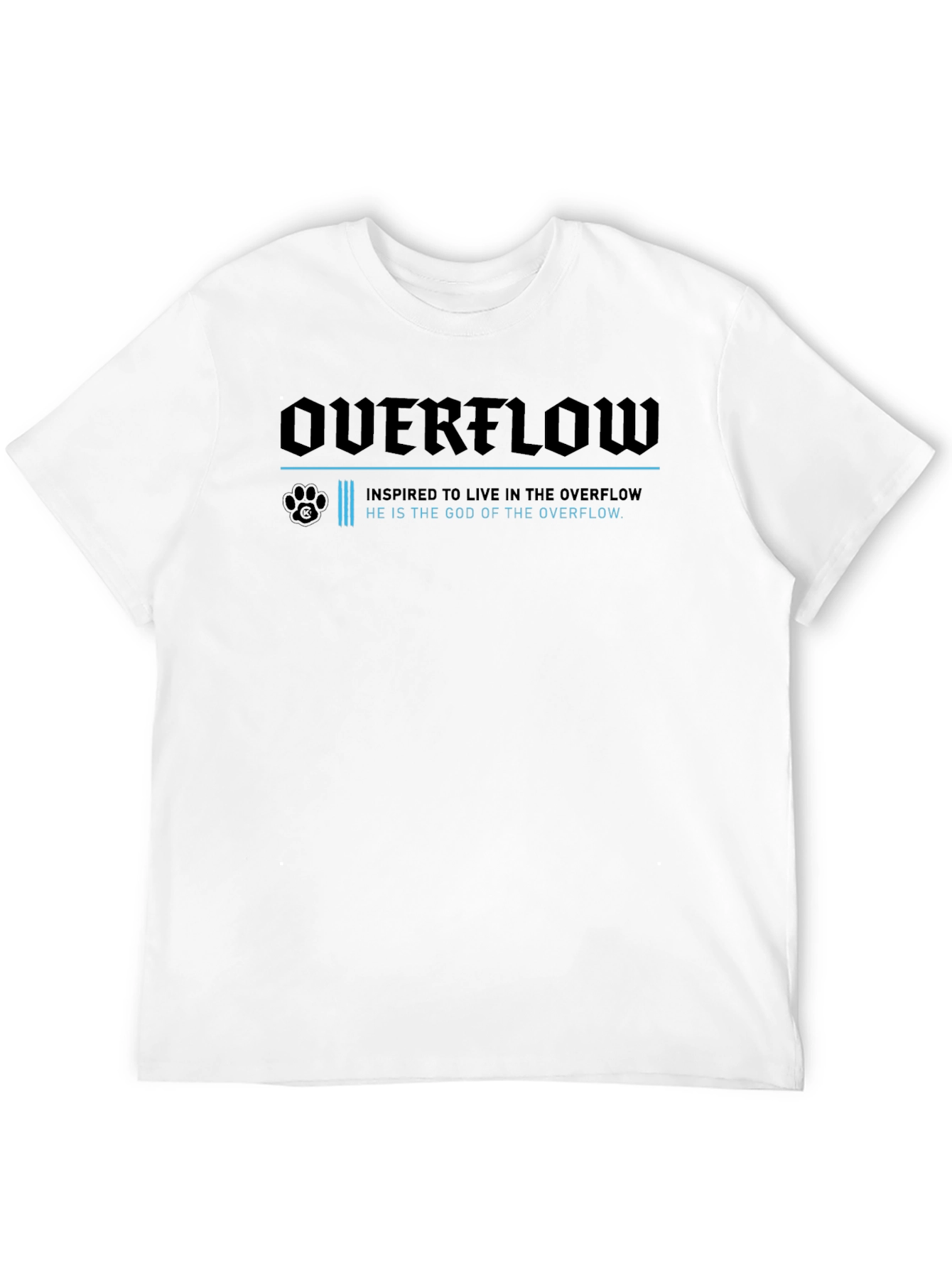 Overflow Graphic Print Black T-Shirt