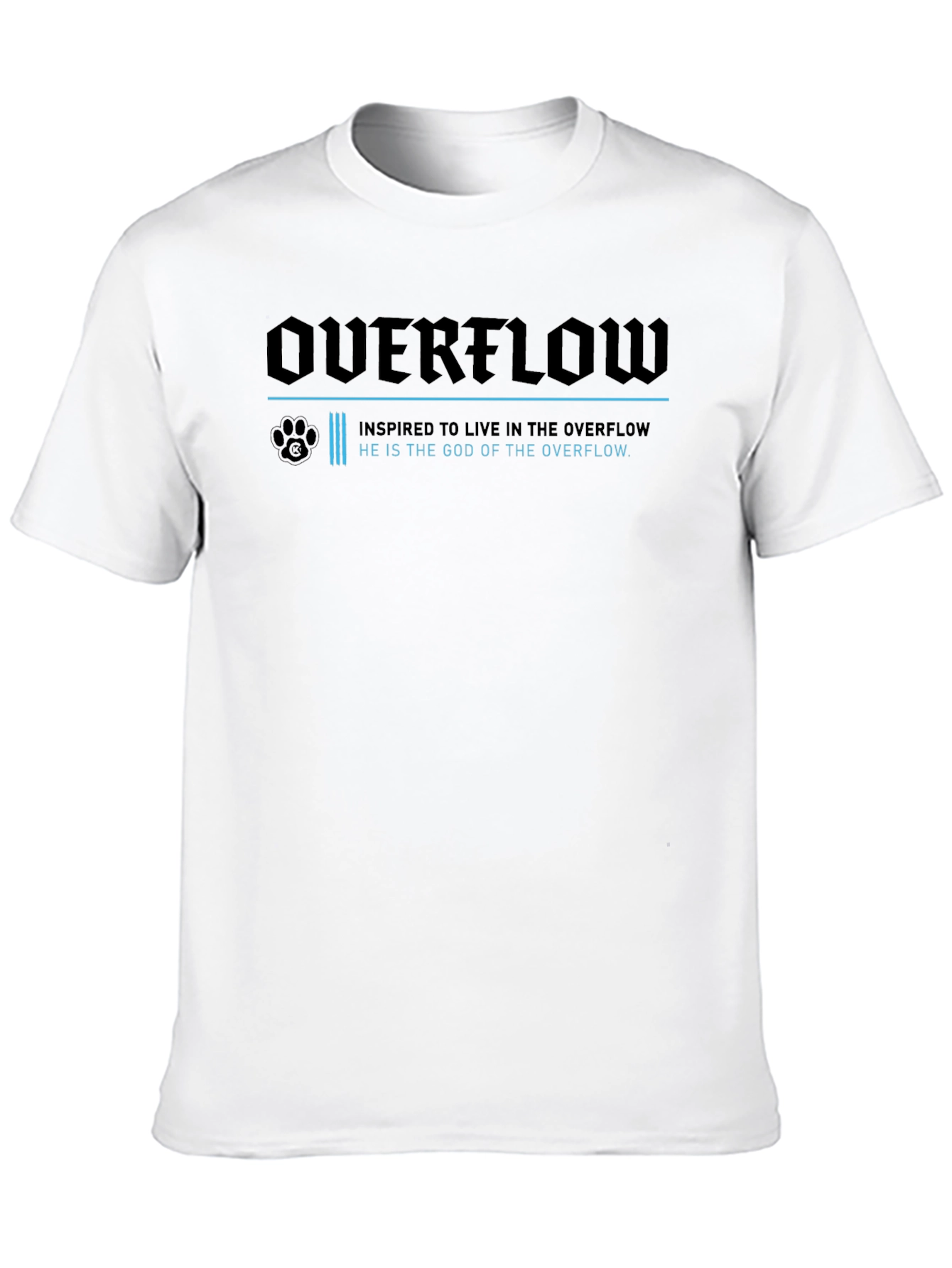 Overflow Graphic Print Black T-Shirt