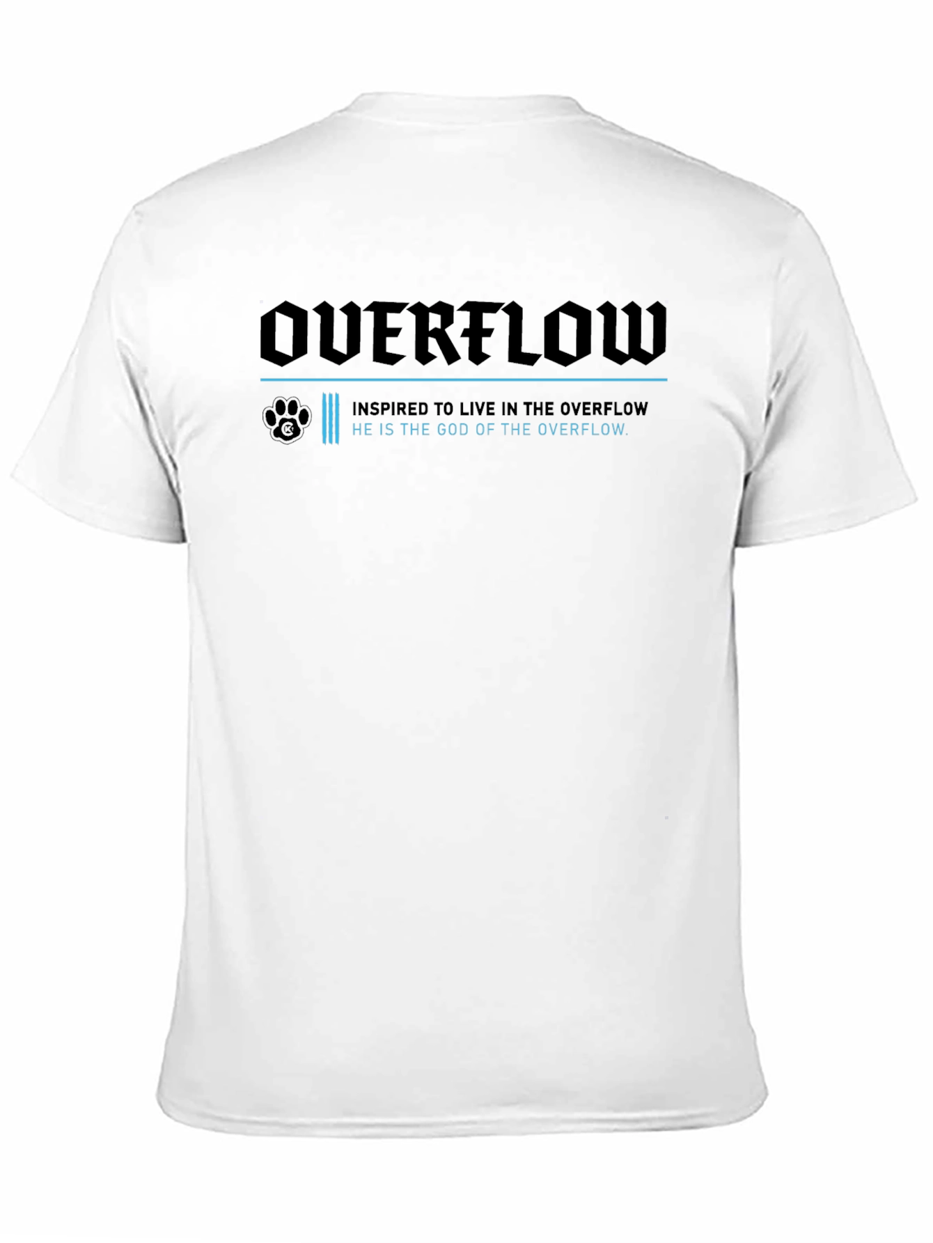 Overflow Graphic Print Black T-Shirt