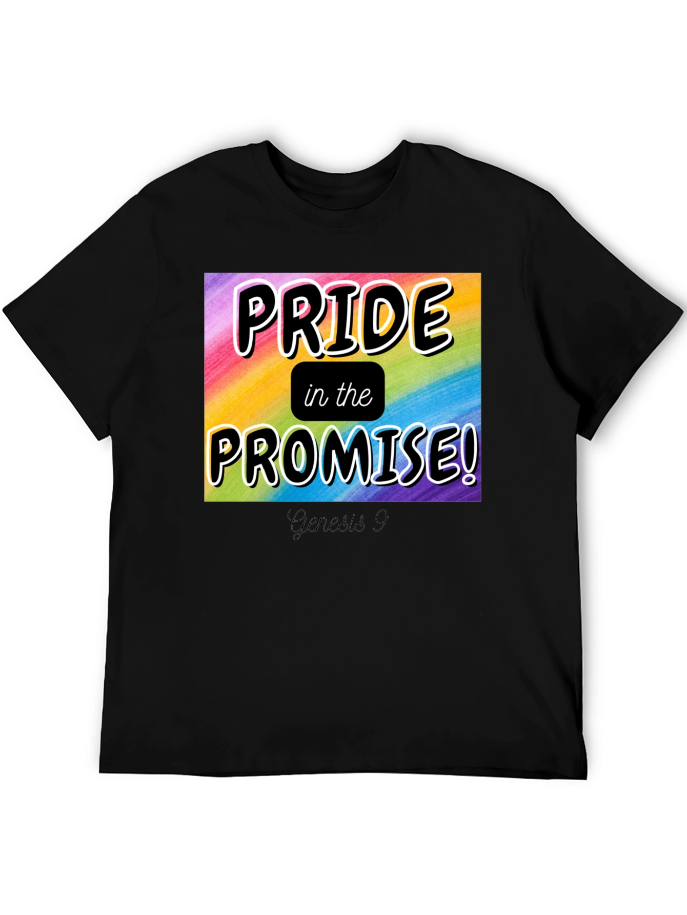 Pride in the Promise T-Shirt Rainbow LGBTQ+ Genesis 9