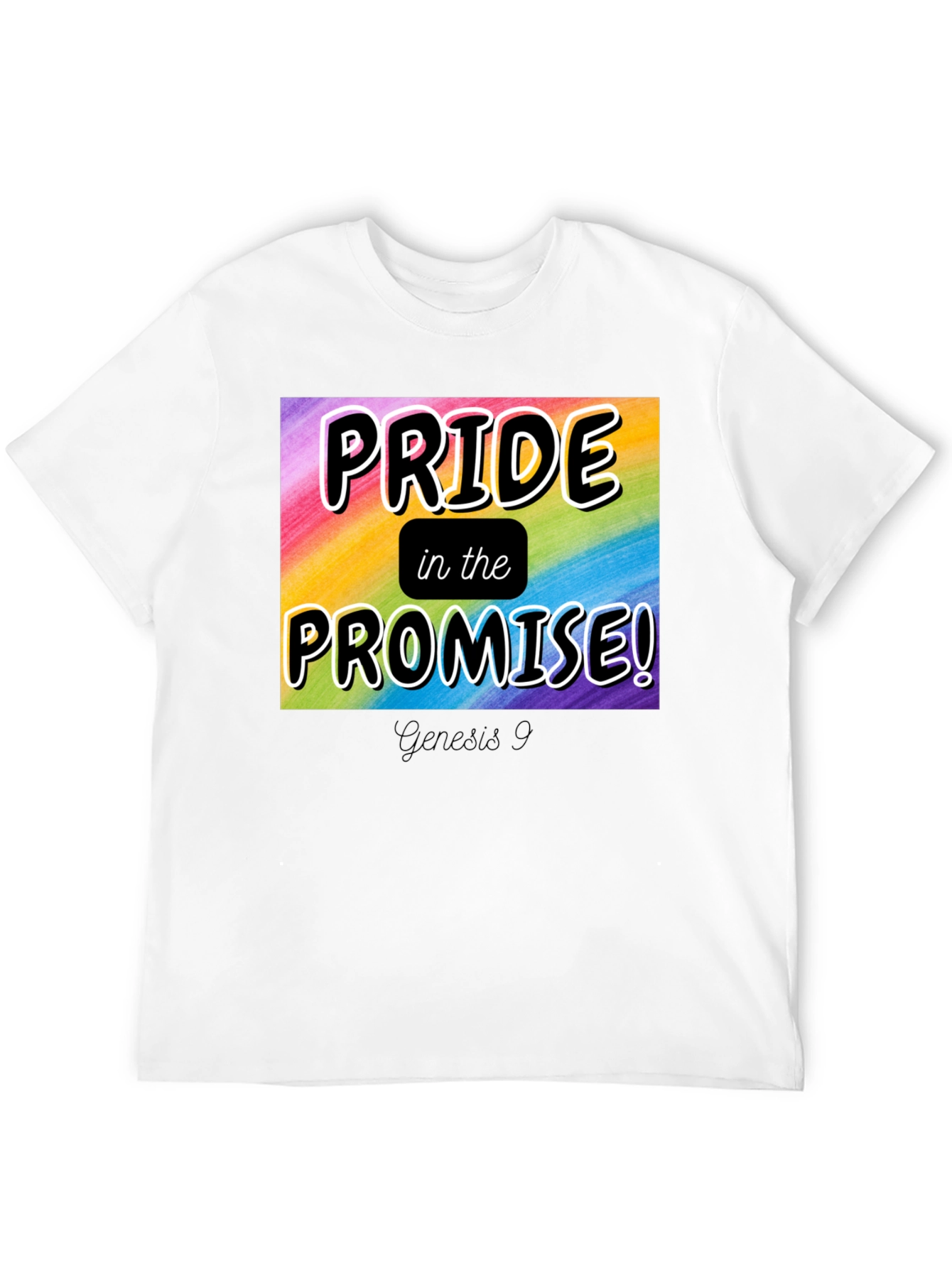 Pride in the Promise T-Shirt Rainbow LGBTQ+ Genesis 9