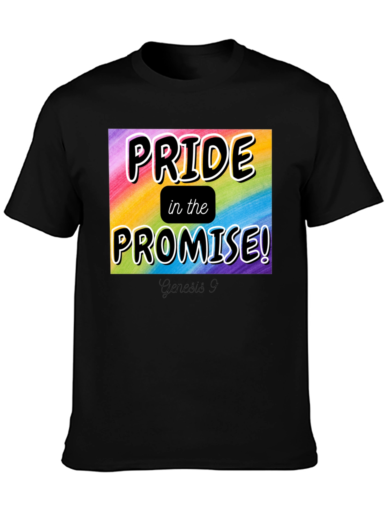 Pride in the Promise T-Shirt Rainbow LGBTQ+ Genesis 9