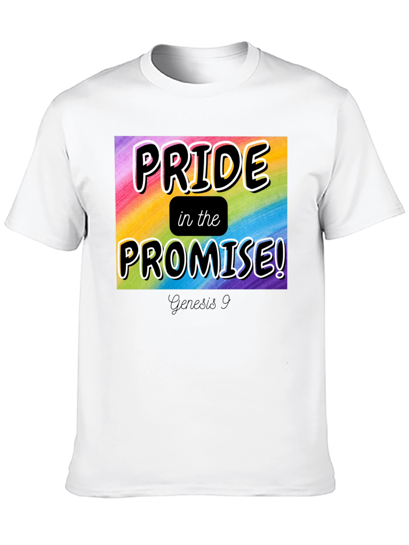 Pride in the Promise T-Shirt Rainbow LGBTQ+ Genesis 9