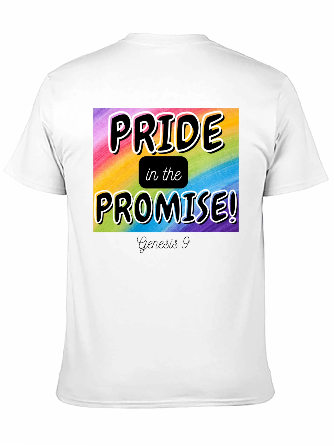 Pride in the Promise T-Shirt Rainbow LGBTQ+ Genesis 9