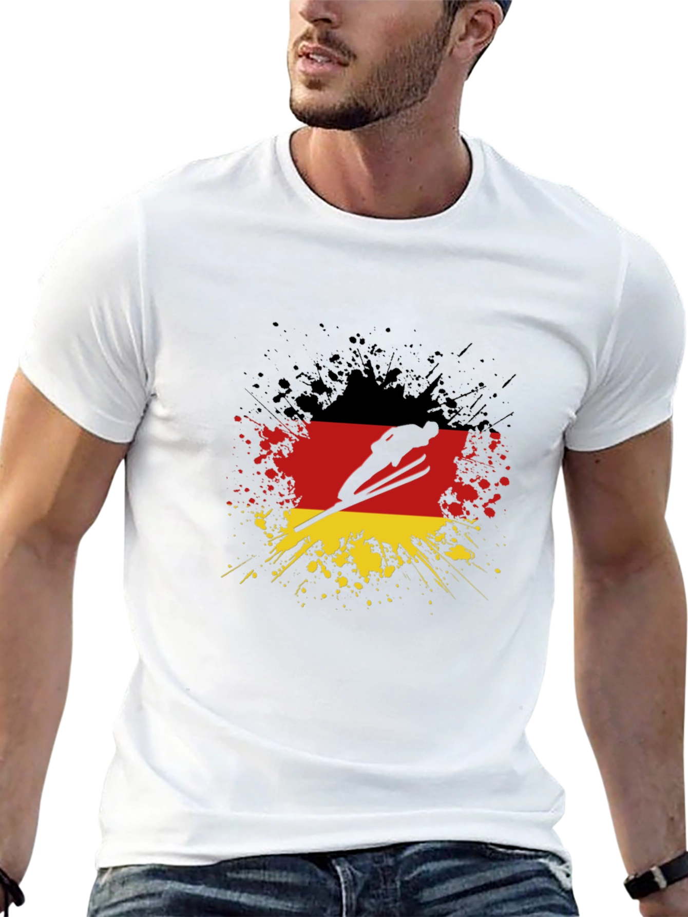 Germany Flag Ski Jumper T-Shirt