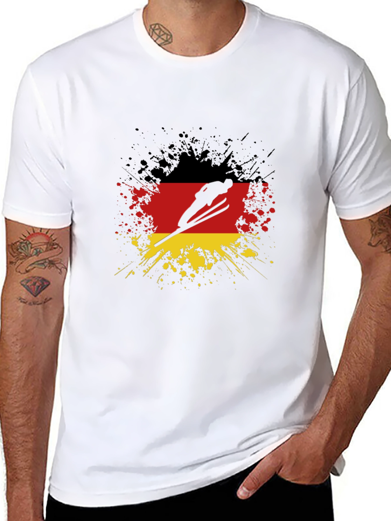 Germany Flag Ski Jumper T-Shirt